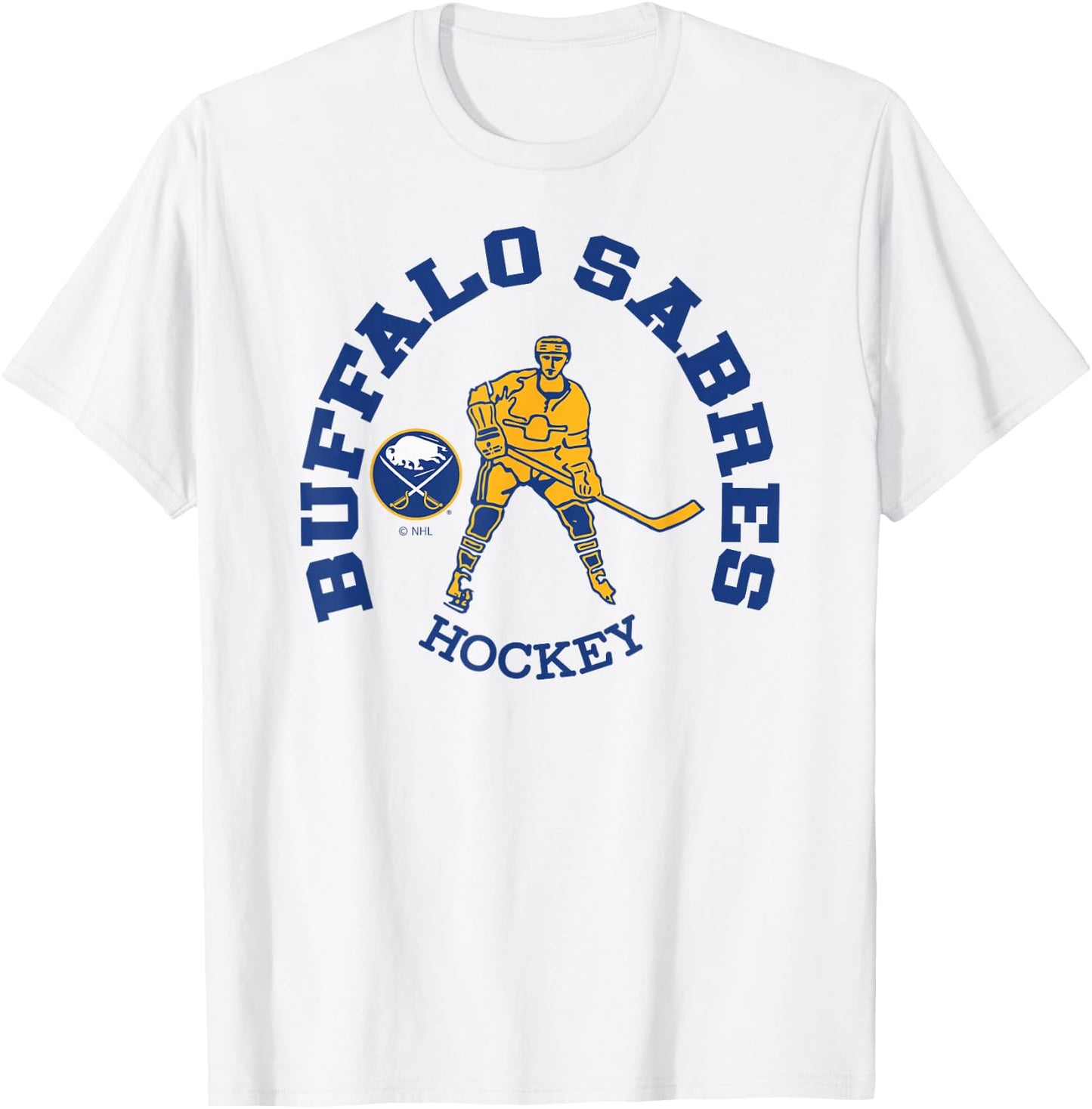 Buffalo Sabres Edge Gray Officially Licensed T-Shirt - T-Shirt | White