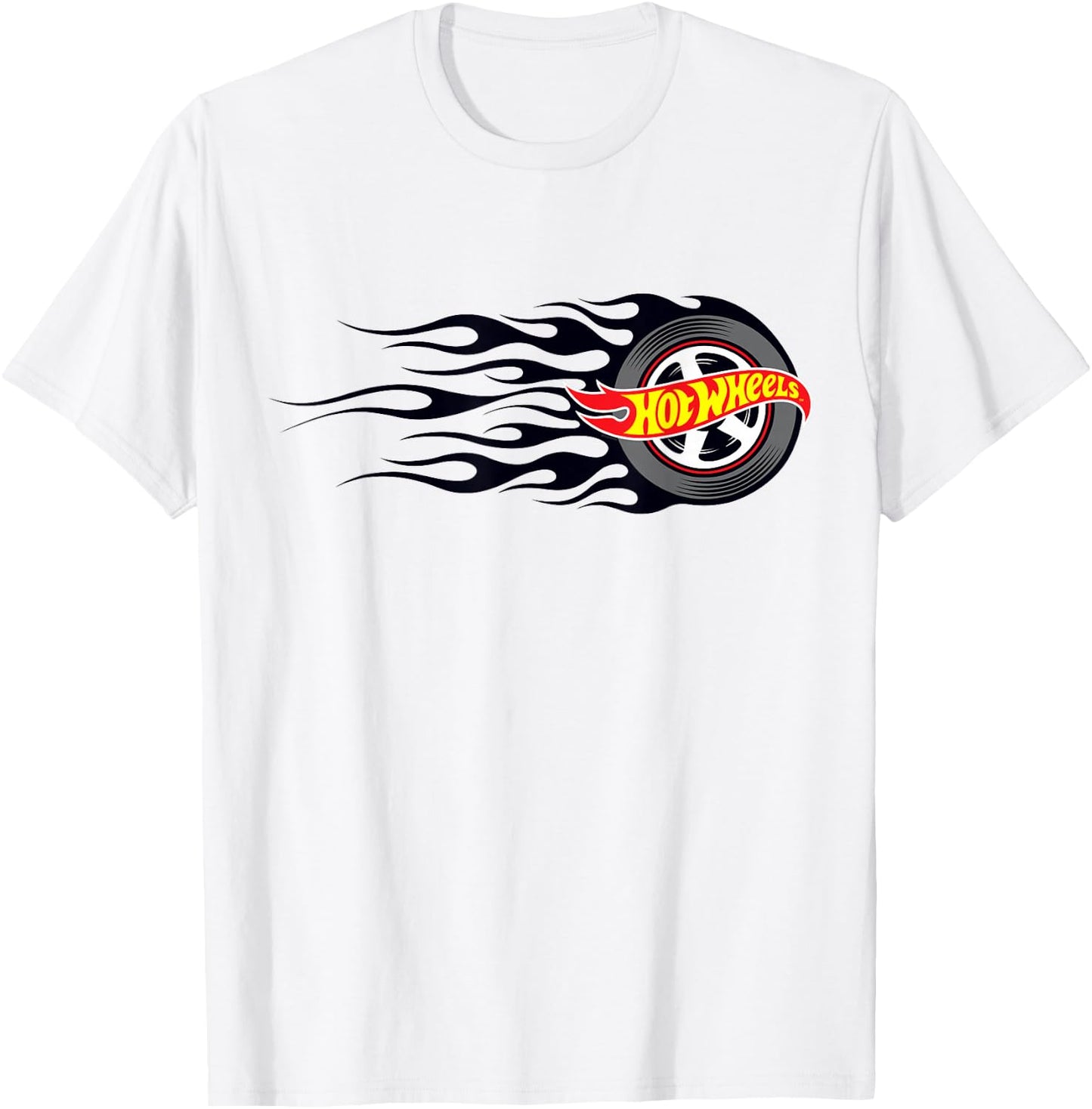 Hot Wheels Flaming Tire T-Shirt - T-Shirt | White