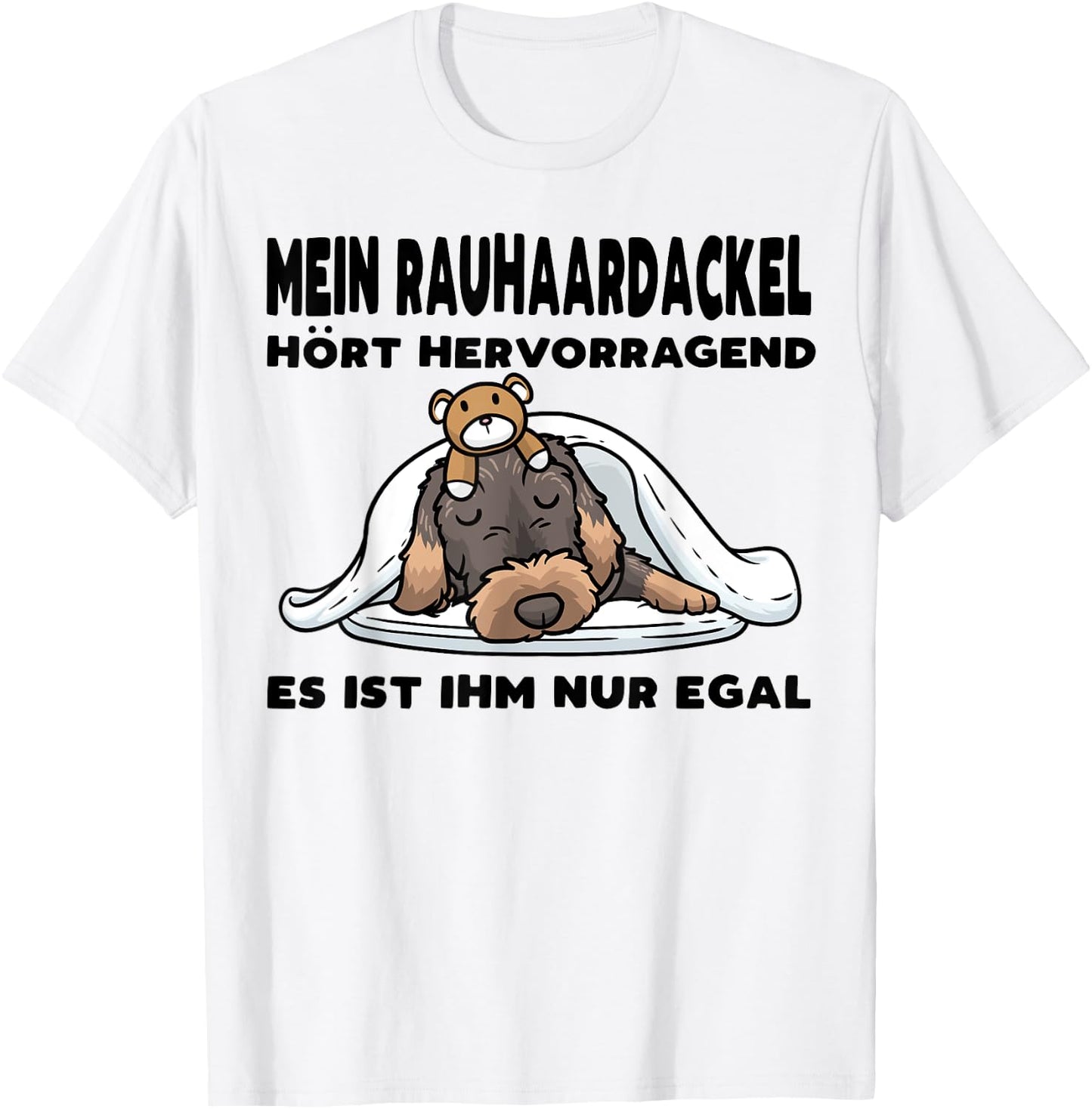 Luvevedachshundluv Rauhaardackel Hund Grau Cartoon Kleinkind -Kinder, -Erwachsene Mdchen T-Shirt - T-Shirt | White