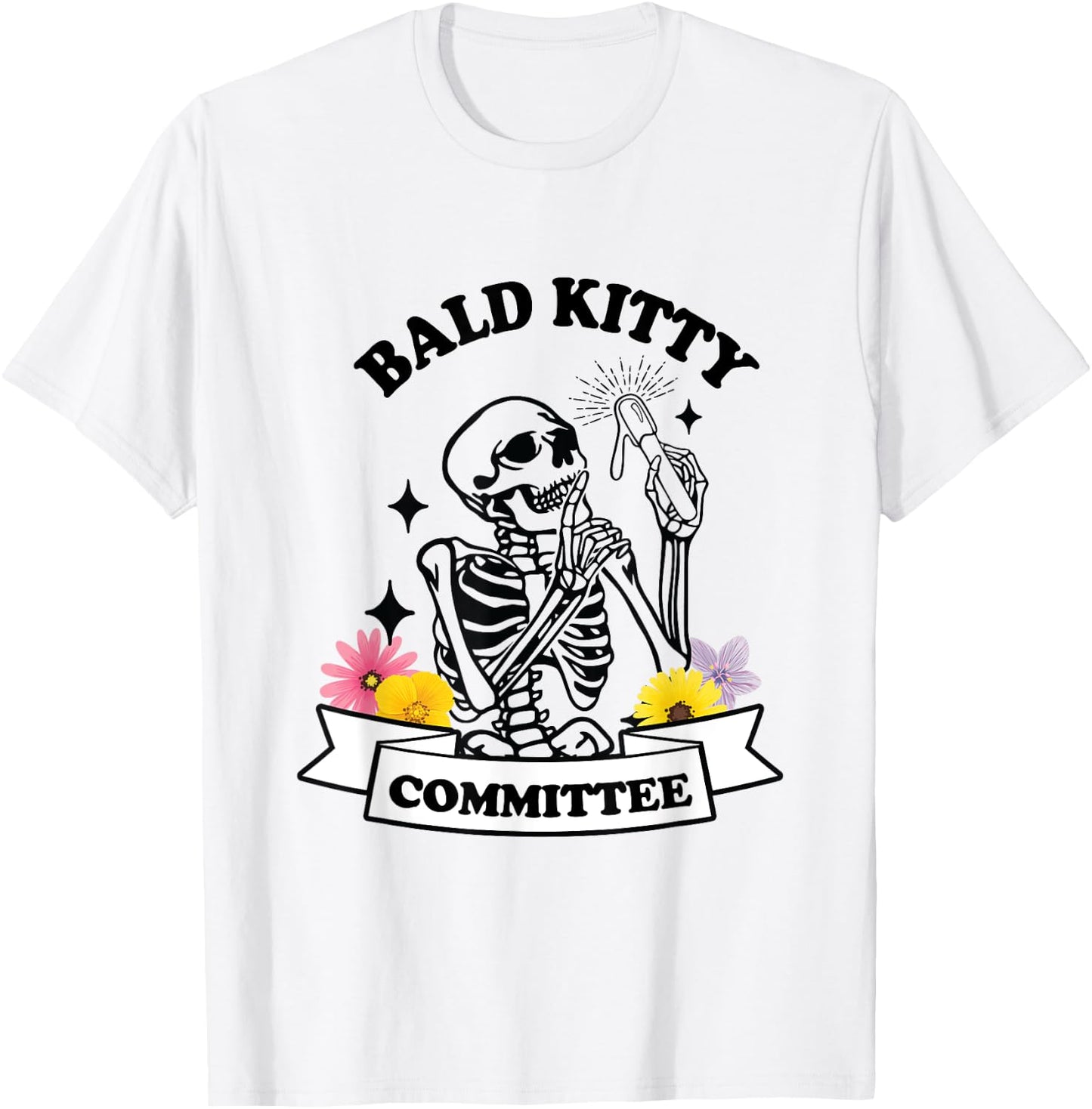 Bald Kitty Committee Waxer Esthetician Brazilian Waxing T-Shirt - T-Shirt | White