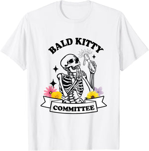 Bald Kitty Committee Waxer Esthetician Brazilian Waxing T-Shirt - T-Shirt | White
