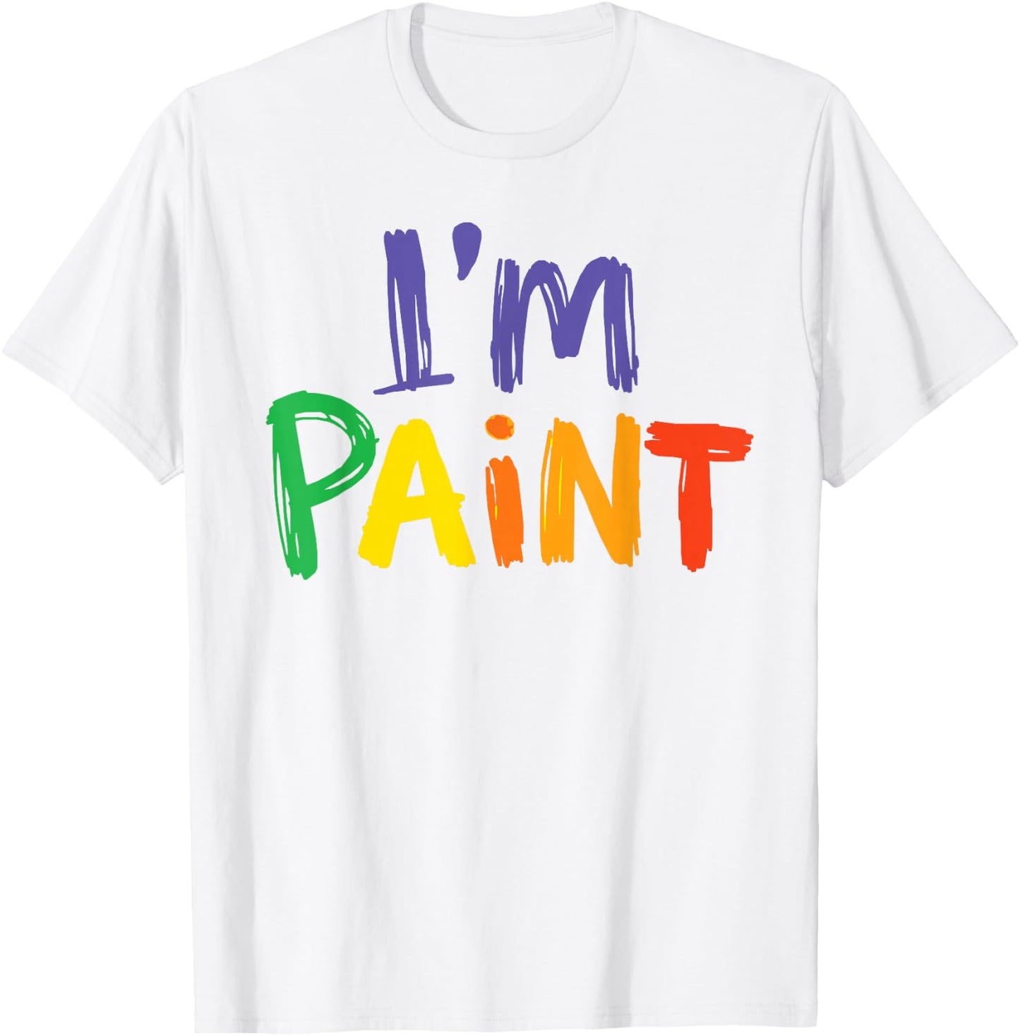 I Heart Love To Finger Paint I'm Paint Cute Couple Valentine T-Shirt - T-Shirt | White