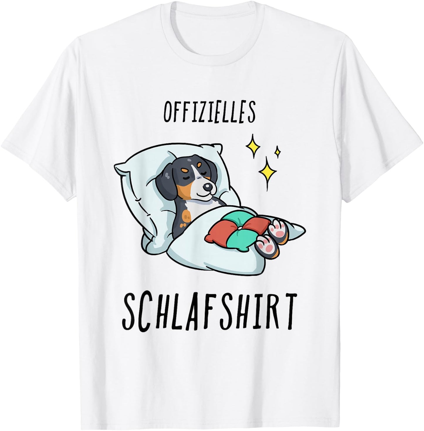 Large Swiss Mountain Dog Pyjamas , gray T-Shirt - T-Shirt | White