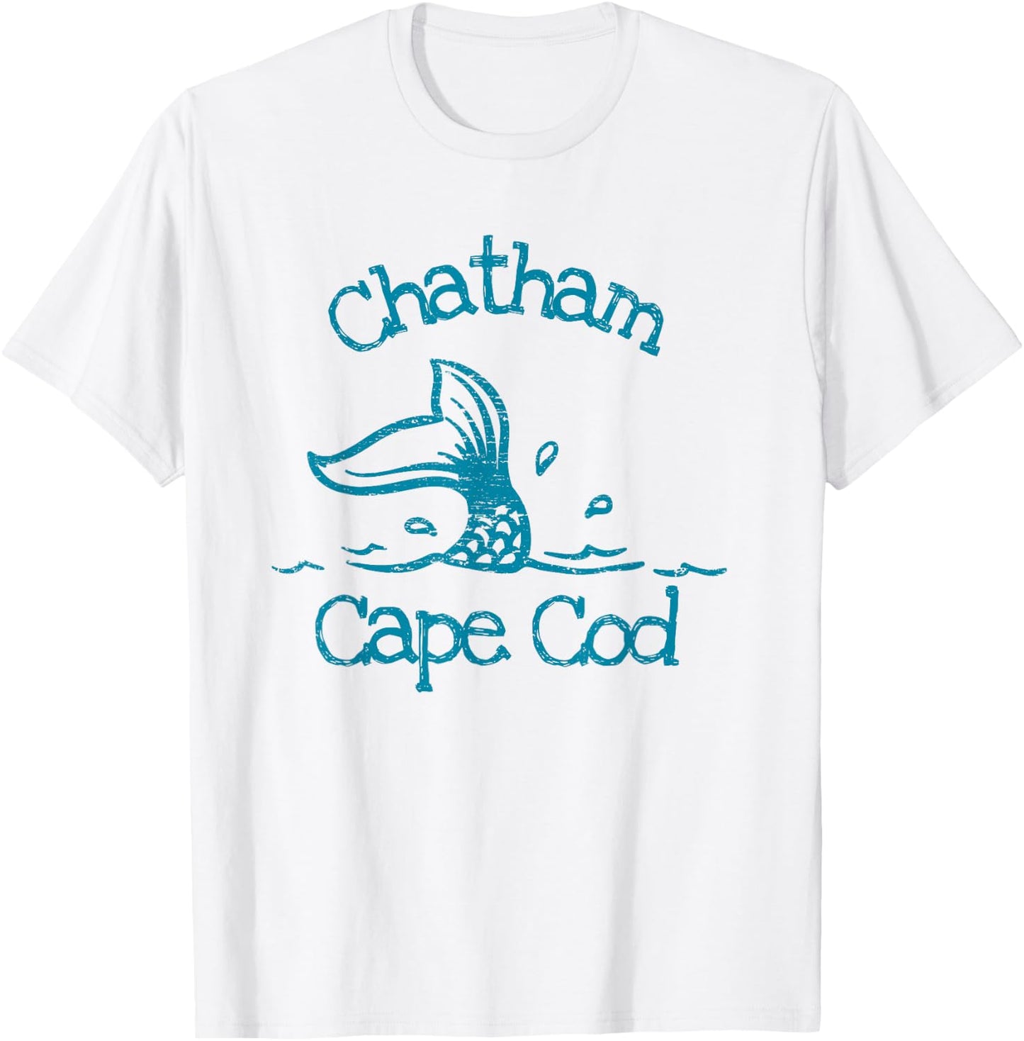Chatham Cape Cod Mermaid Fish Tail Beach Fishing Seashore T-Shirt - T-Shirt | White