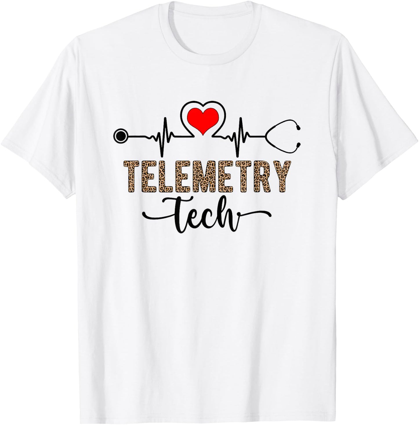 Telemetry Tech Leopard Telemetry Technician T-Shirt - T-Shirt | White