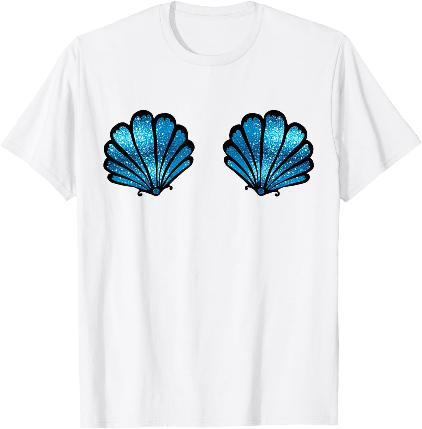 Mermaid, Seashell, Sea, Shell, Bikini, Carnival, Halloween T-Shirt - T-Shirt | White