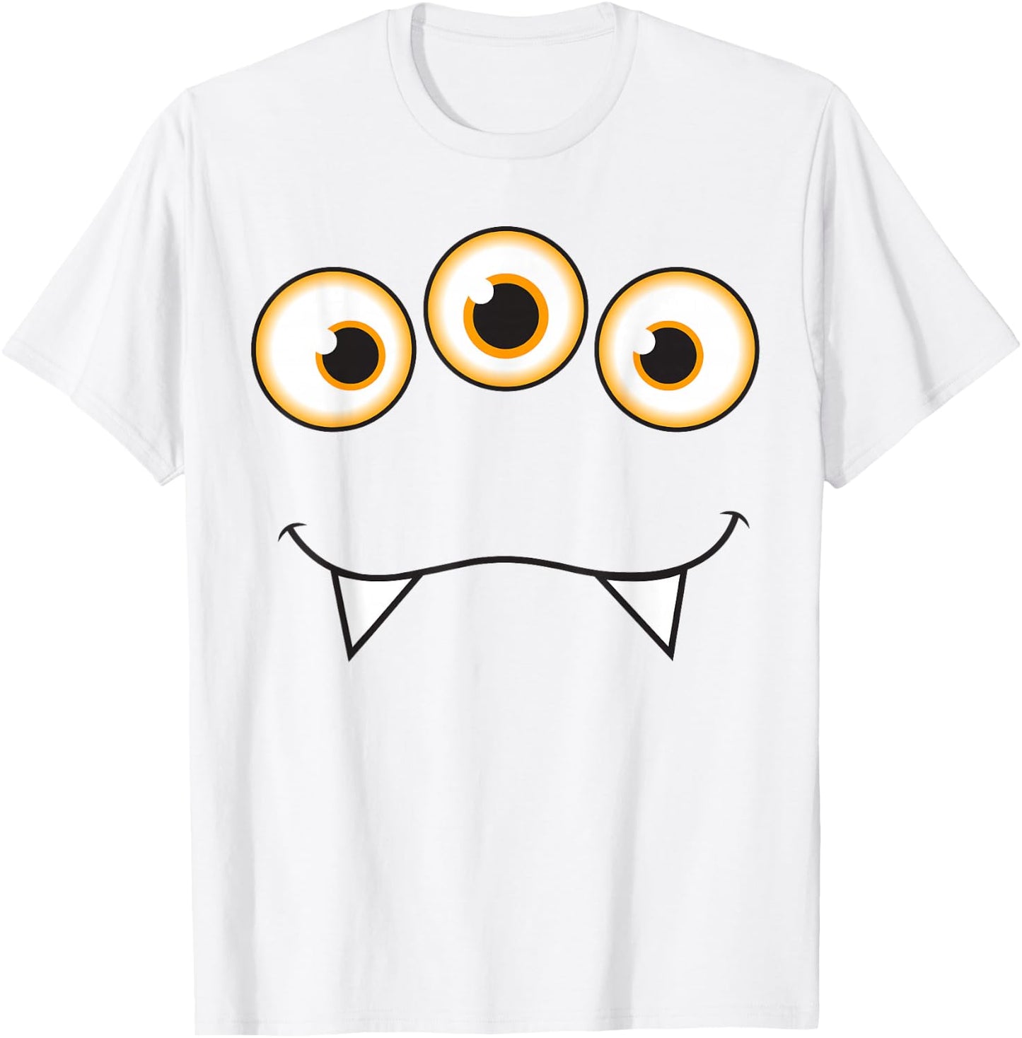 Monster Face Halloween - Cute Monster Costume , blue T-Shirt - T-Shirt | White