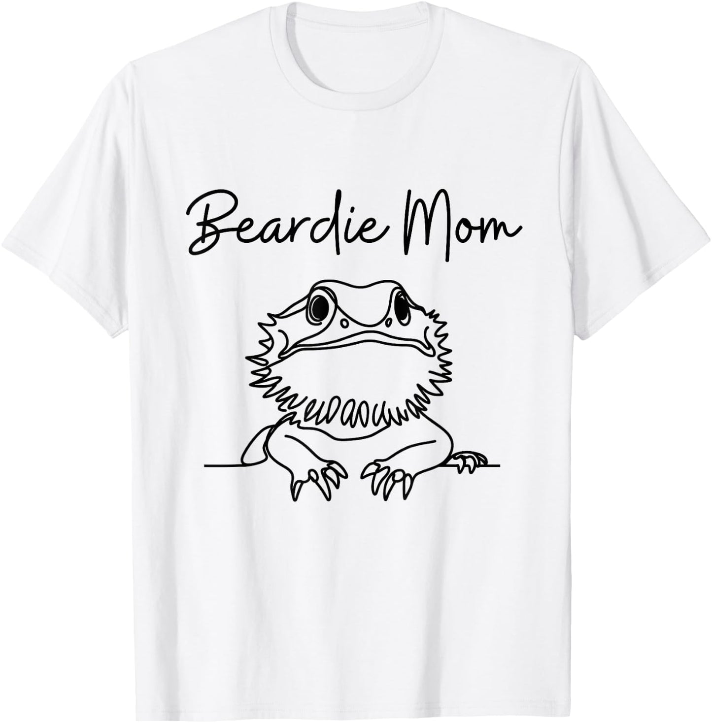 Cute Bearded Dragon Reptile Mom , Beardie Lizard T-Shirt - T-Shirt | White