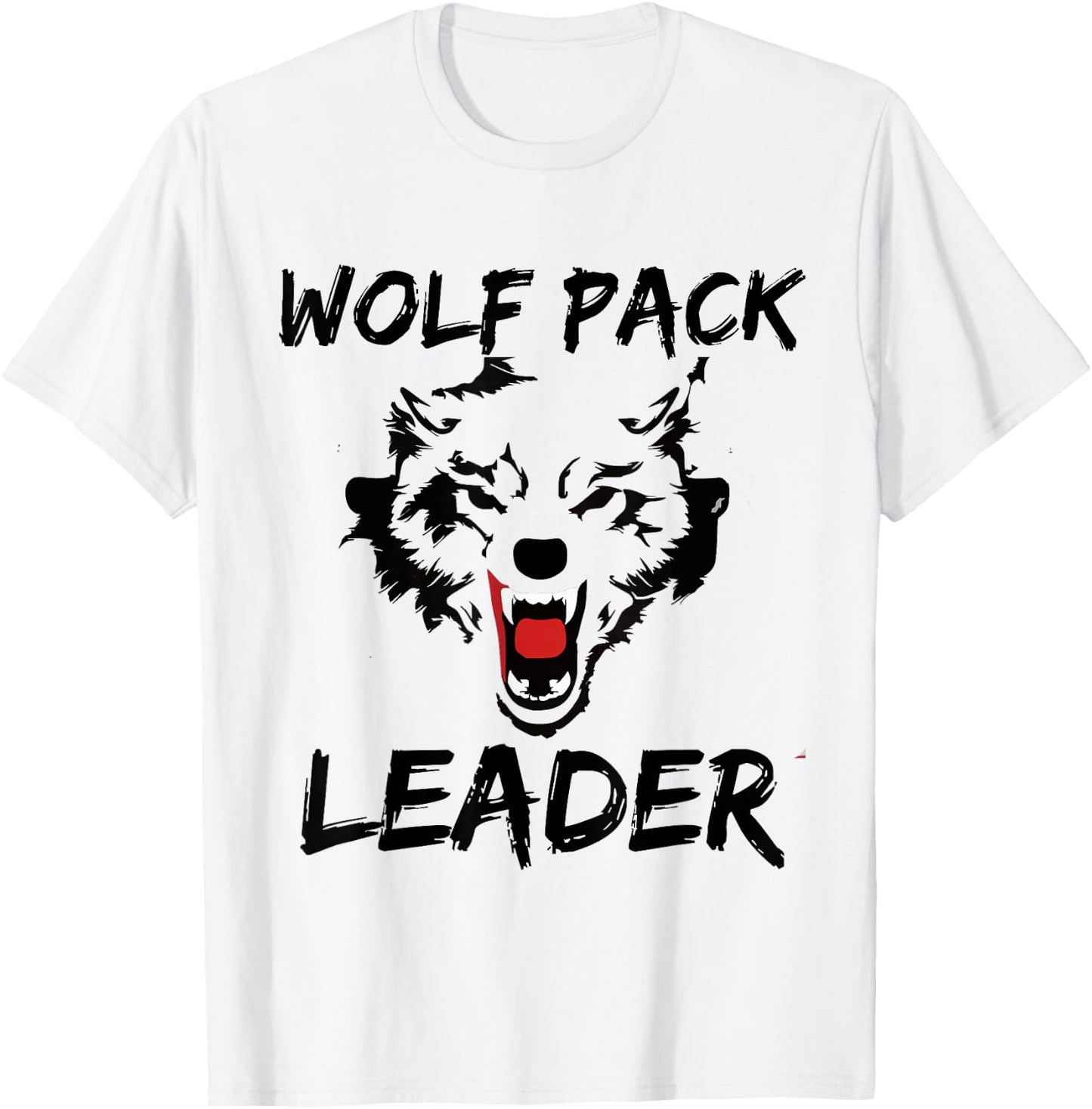 Funny Wolf Pack Leader Novelty Gift Men Women Kids T-Shirt - T-Shirt | White
