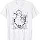 Duck by the lake for children to colour with textile pens DIY T-Shirt - T-Shirt | White