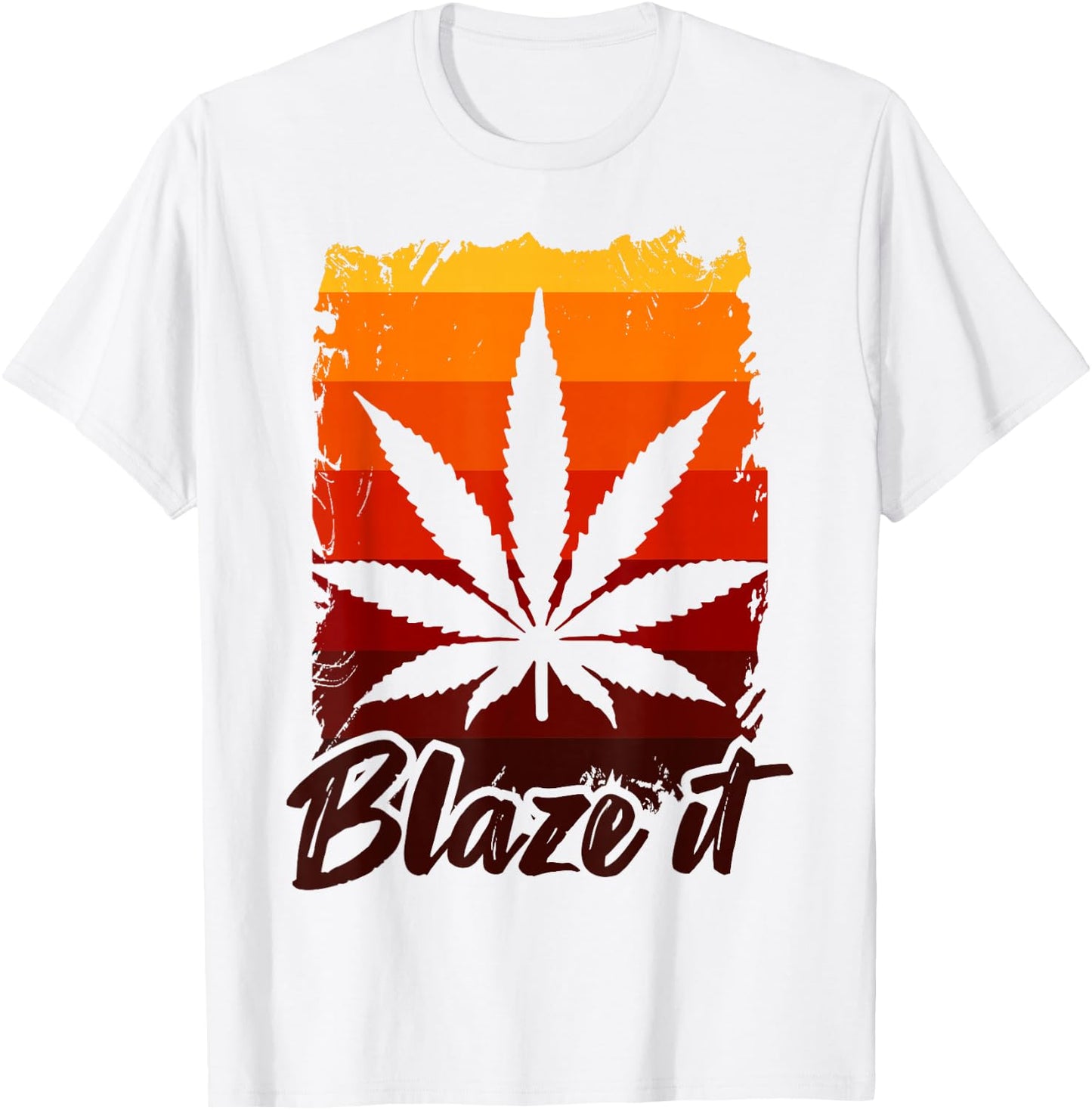 Funny Marijuana Shirt BLAZE IT 420 Gift T-Shirt - T-Shirt | White
