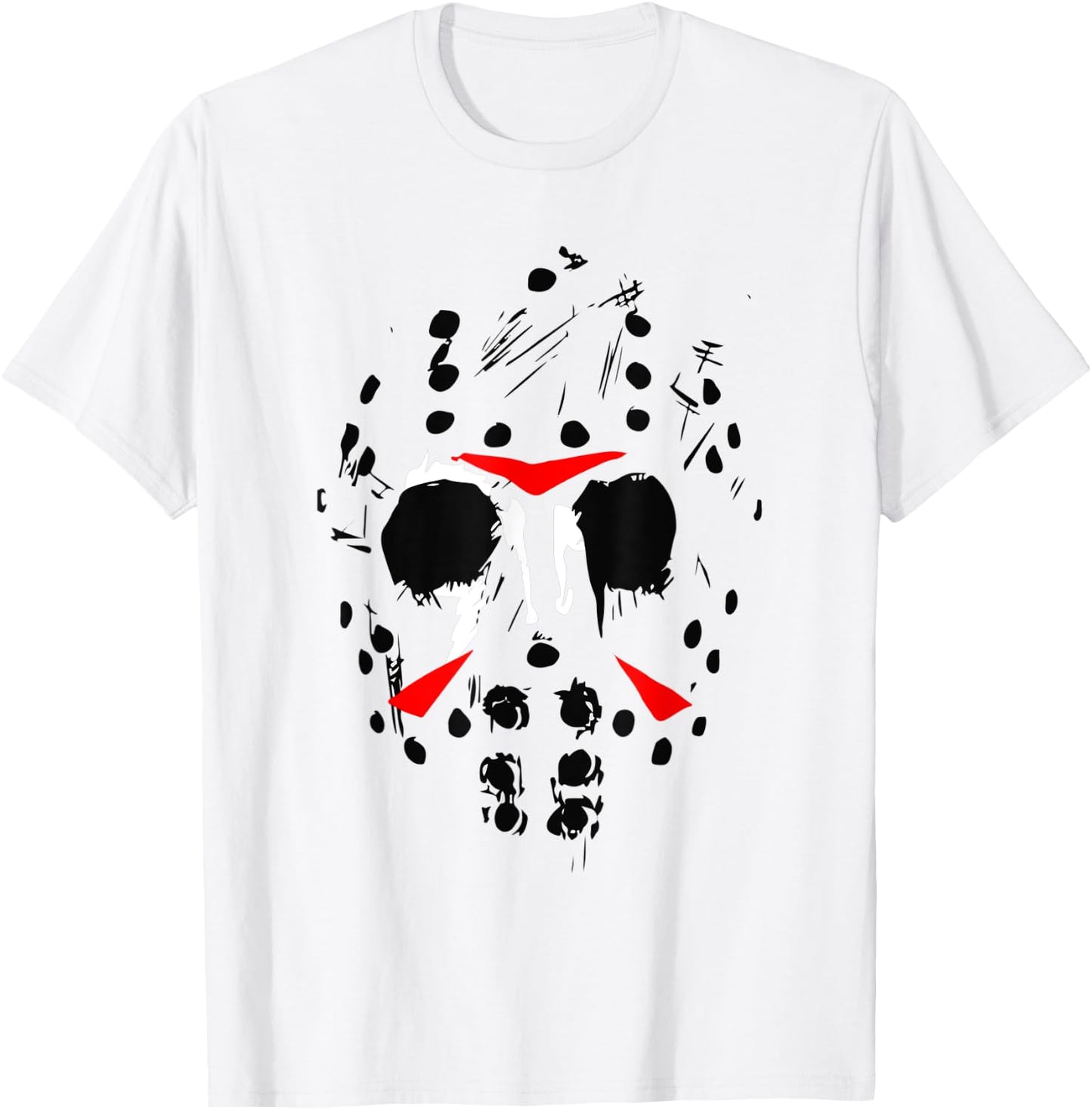 Jason Hockey Mask Halloween Shirt Friday 13TH T-Shirt - T-Shirt | White