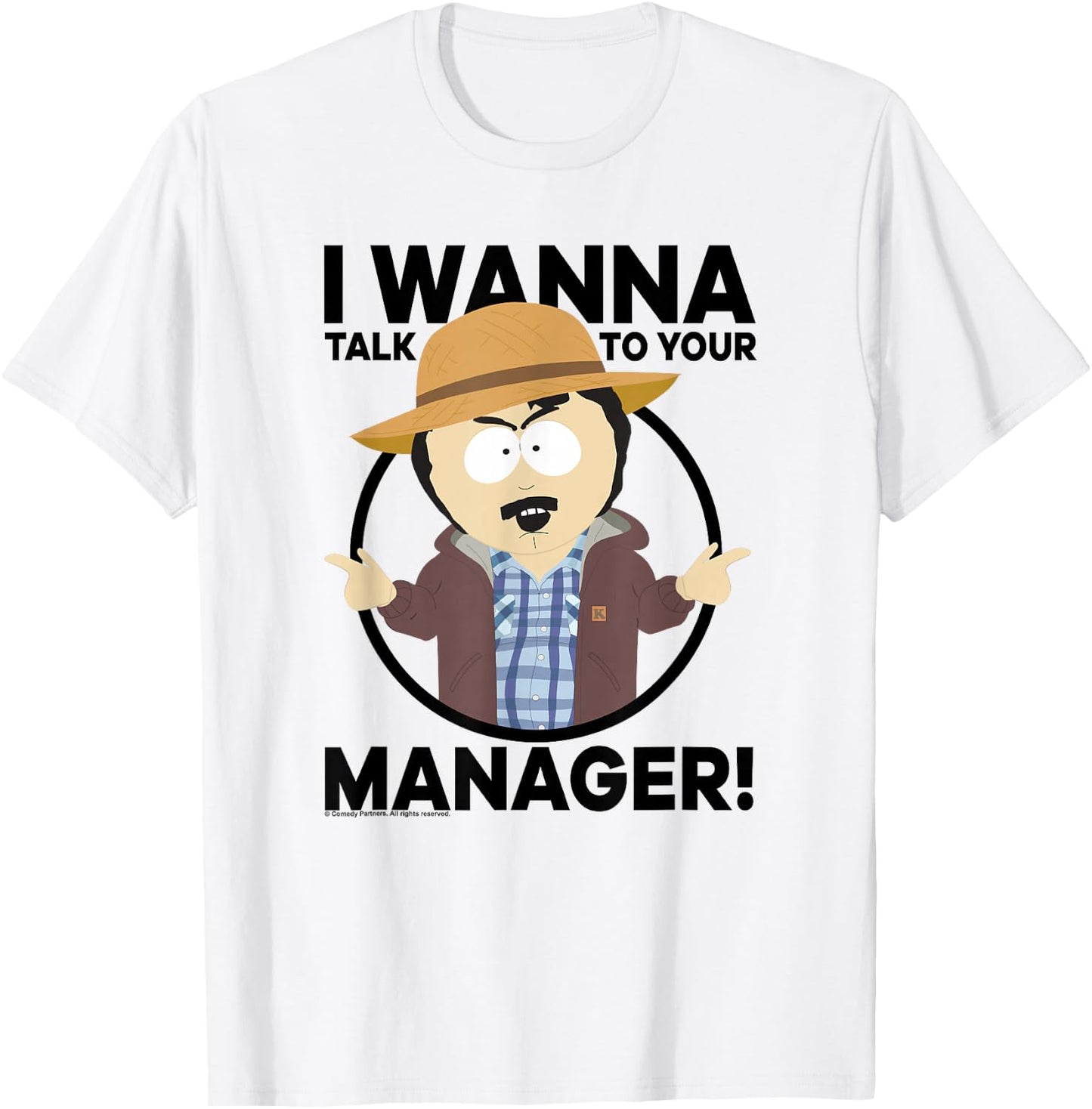 South Park Talk to Your Manager T-Shirt - T-Shirt | White