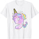 Unicorn Birthday Shirts for Girls Outfit 9th Nine Year Old T-Shirt - T-Shirt | White