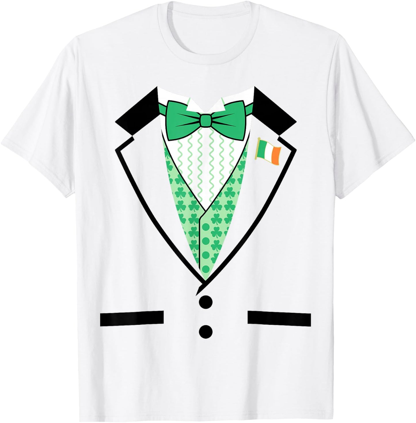 Irish Tuxedo Funny St. Patrick's Day Costume T-Shirt - T-Shirt | White