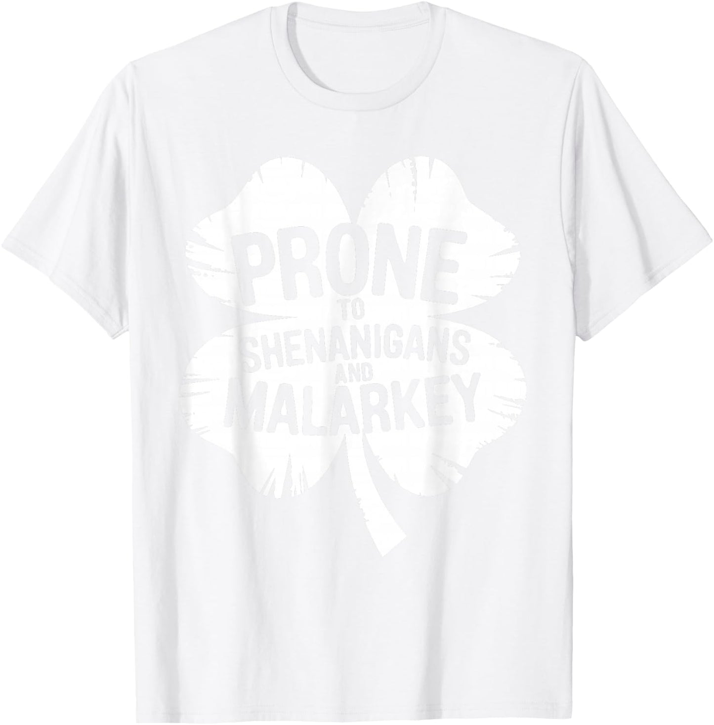 Prone To Shenanigans And Malarkey Shirt St Patricks Day Boys T-Shirt - T-Shirt | White
