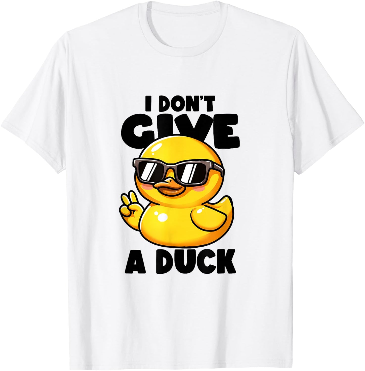 I Don't Give A Duck Lover Funny Duck Owner Rude I Love Duck T-Shirt - T-Shirt | White