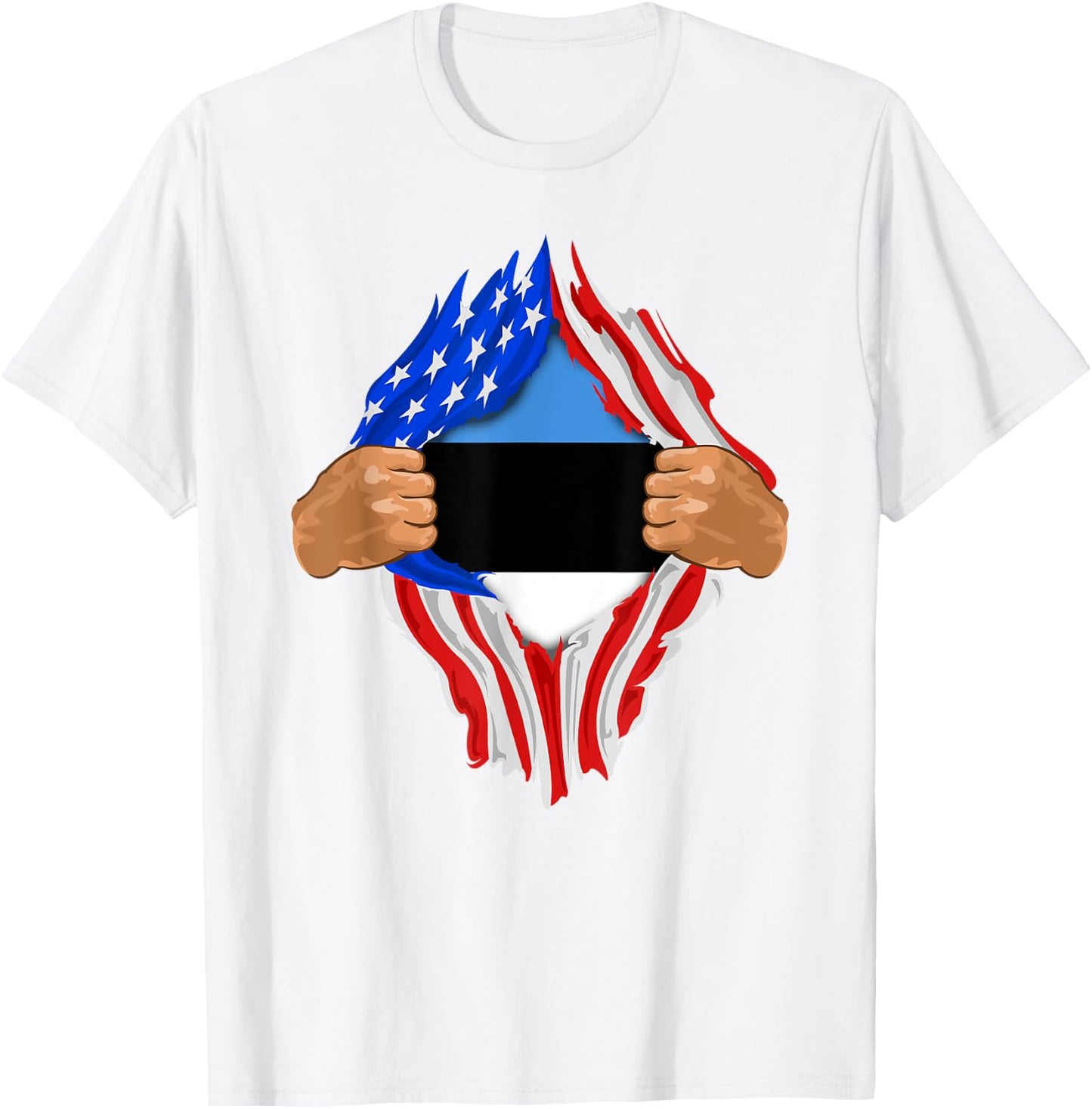 Estonian Blood Inside Me | Estonia Flag Gift T-Shirt - T-Shirt | White