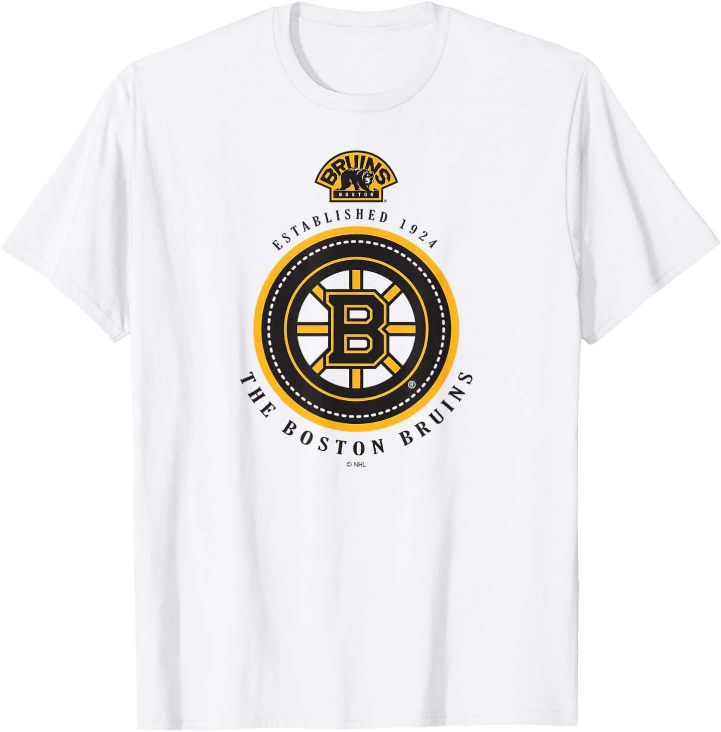 Boston Bruins Est 1924 White Officially Licensed T-Shirt - T-Shirt | White