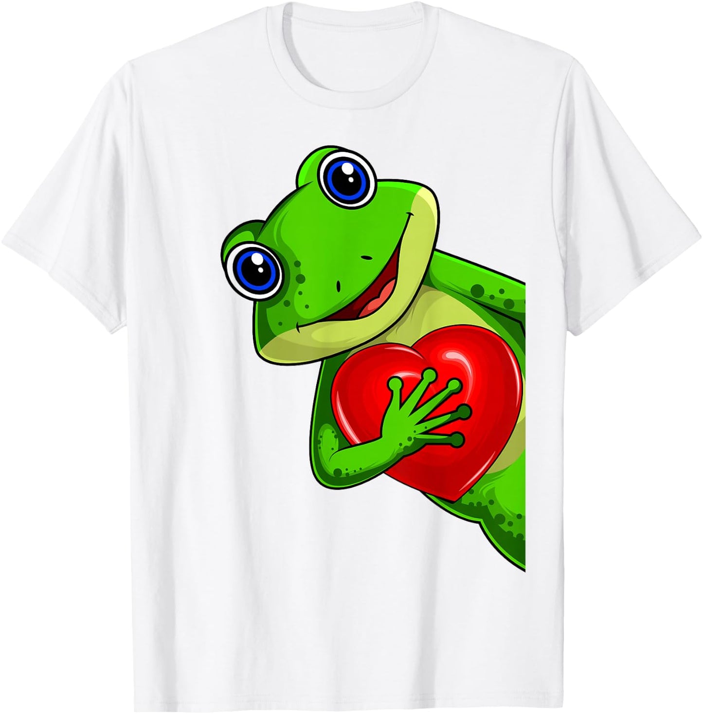 Frog Women's Girls' Children's Frog , Green T-Shirt - T-Shirt | White