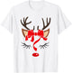 Reindeer Antlers Christmas Outfit Women Girls Kids Xmas T-Shirt - T-Shirt | White