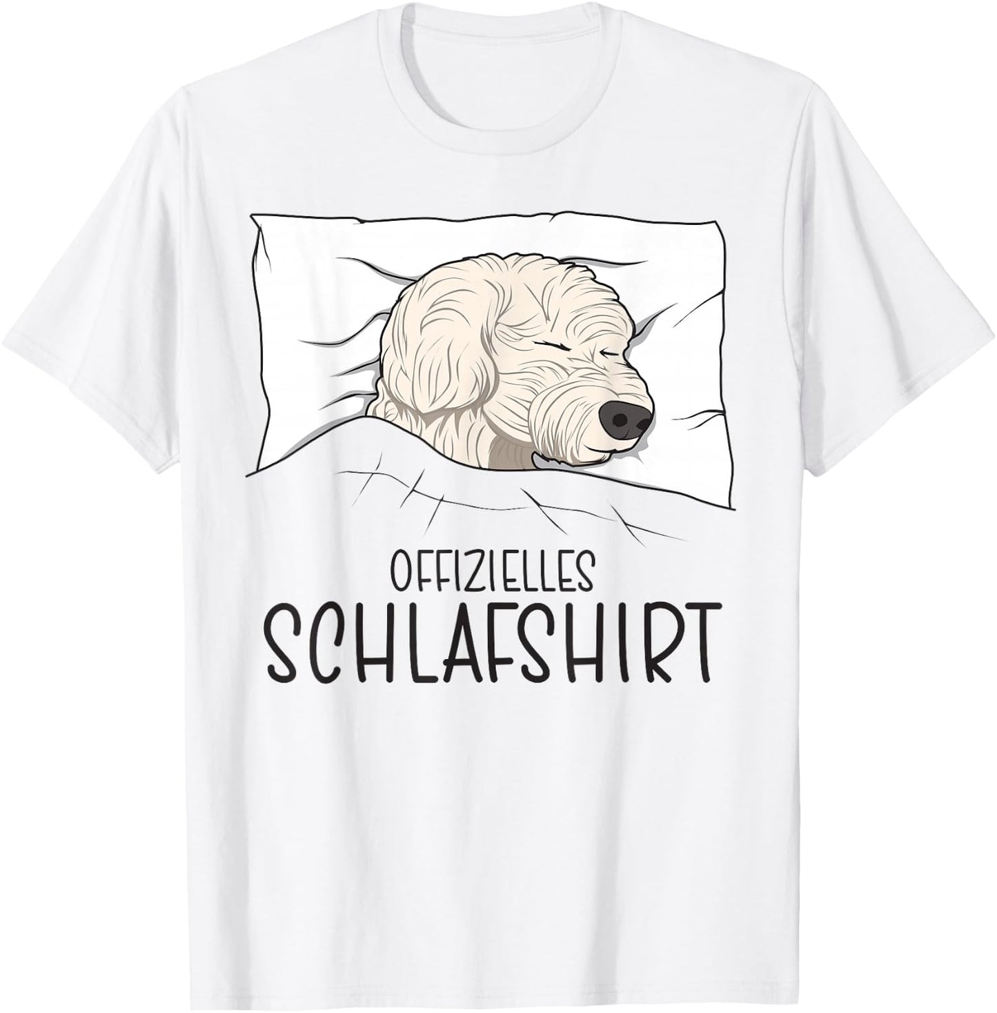 Offizielles Schlafshirt Hund, Schlafanzug Nachthemd Malteser T-Shirt - T-Shirt | White