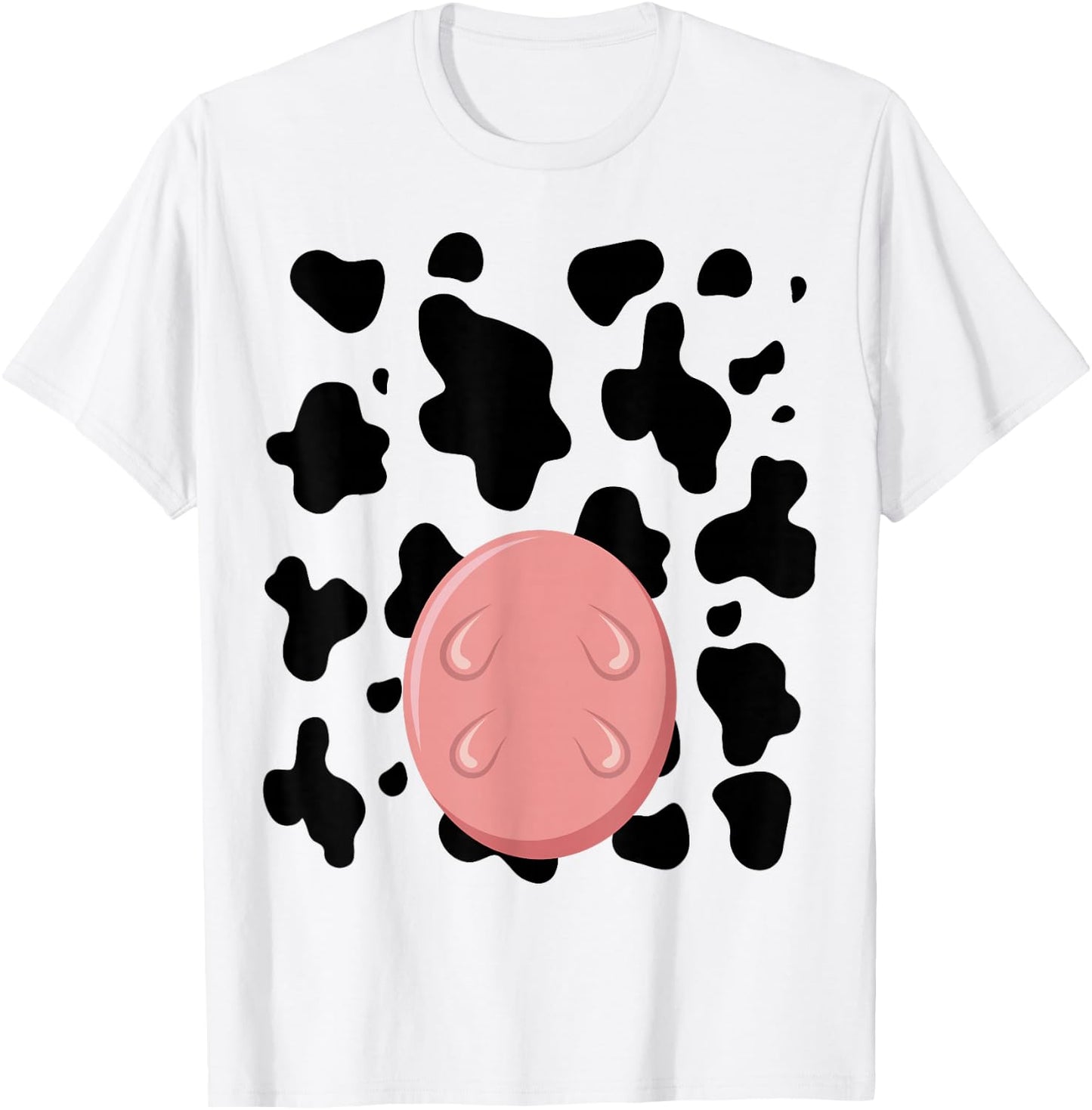 Funny Cow Utters Costume Easy Calf DIY Halloween Animals T-Shirt - T-Shirt | White