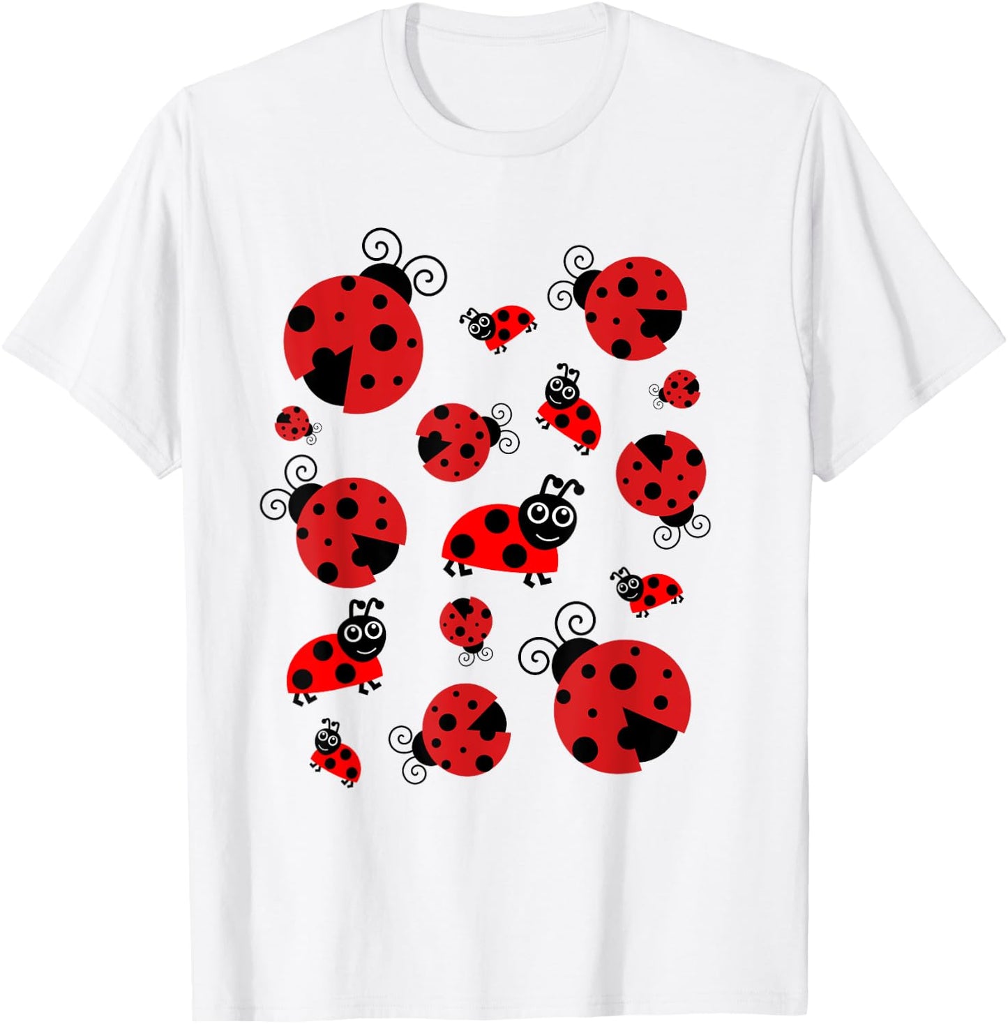Adorable Ladybugs Everywhere Women, Girls, Kids T-Shirt - T-Shirt | White