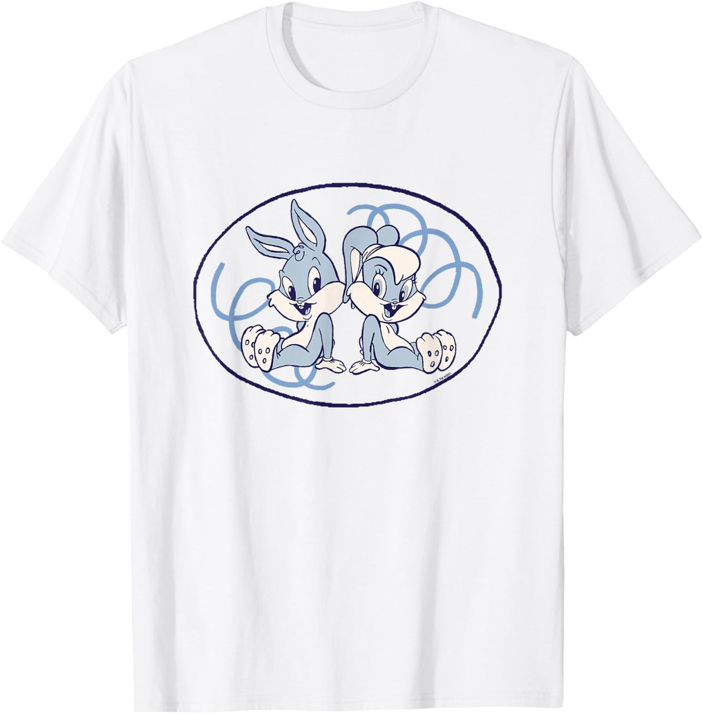 Looney Tunes Babies Bugs & Lola Bunny Cute Logo T-Shirt - T-Shirt | White