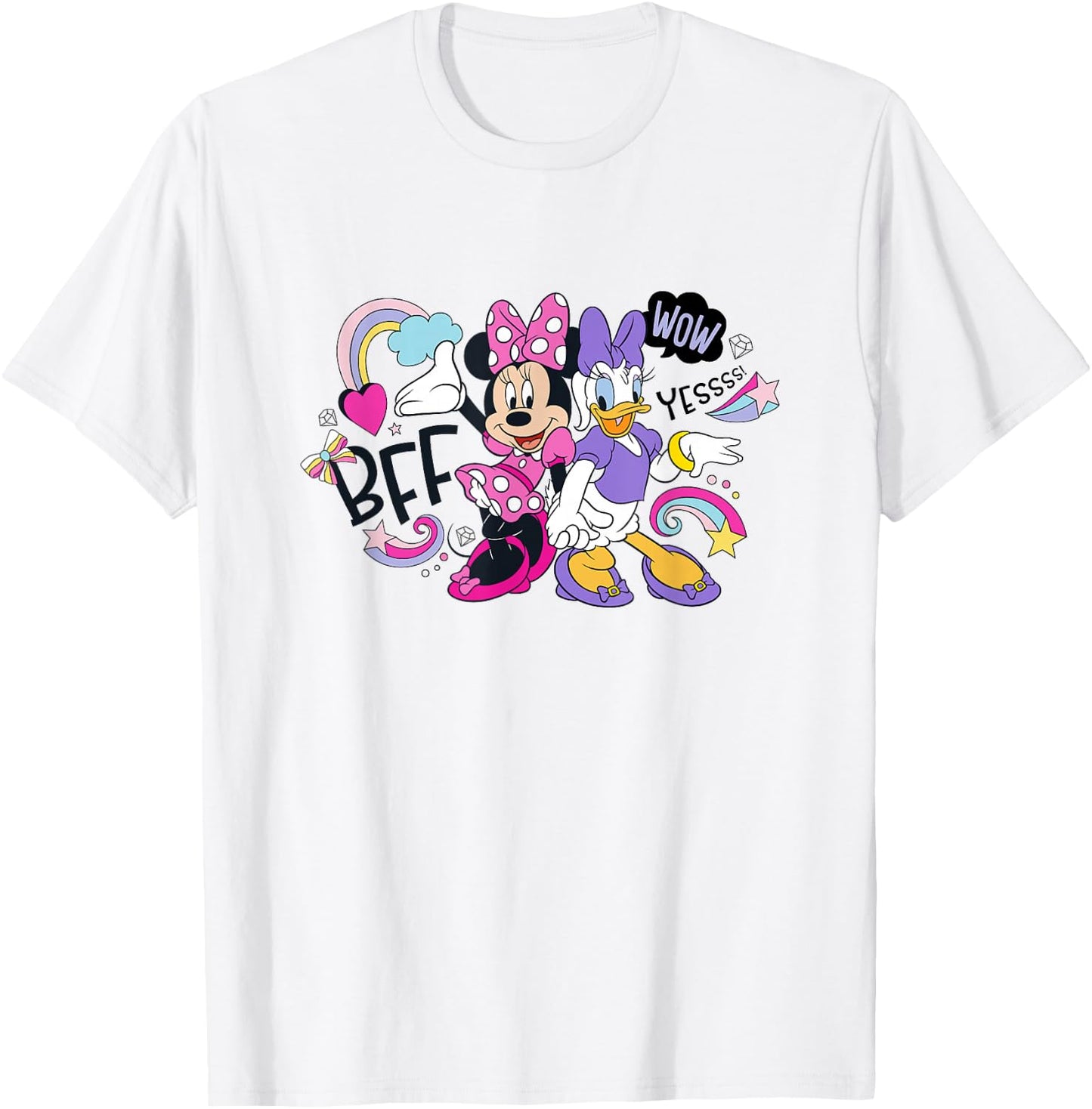 Disney Minnie Mouse & Daisy BFF Icon Jumble T-Shirt - T-Shirt | White