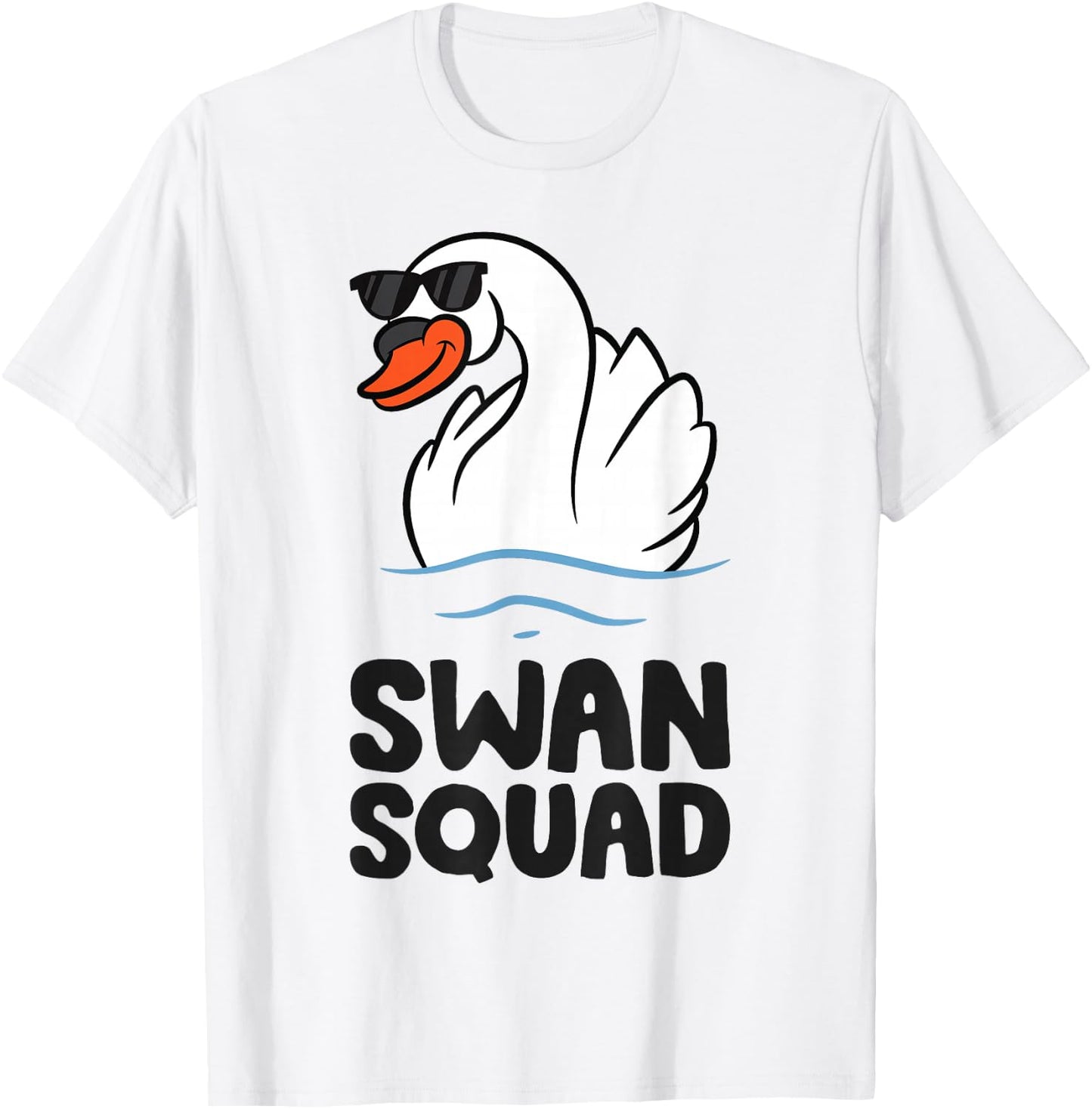 Swan Squad Funny Swan T-Shirt - T-Shirt | White