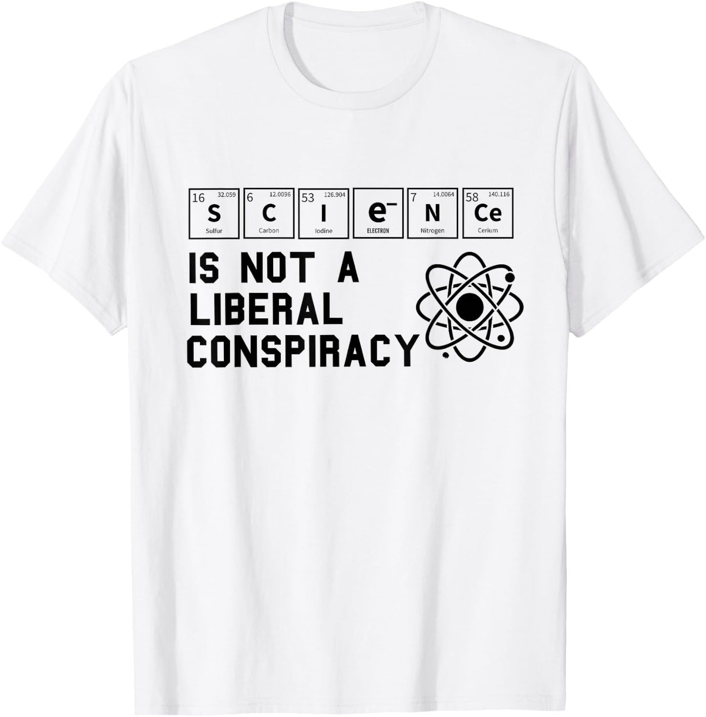 Science is Not a Liberal Conspiracy Political Retro Vintage T-Shirt - T-Shirt | White
