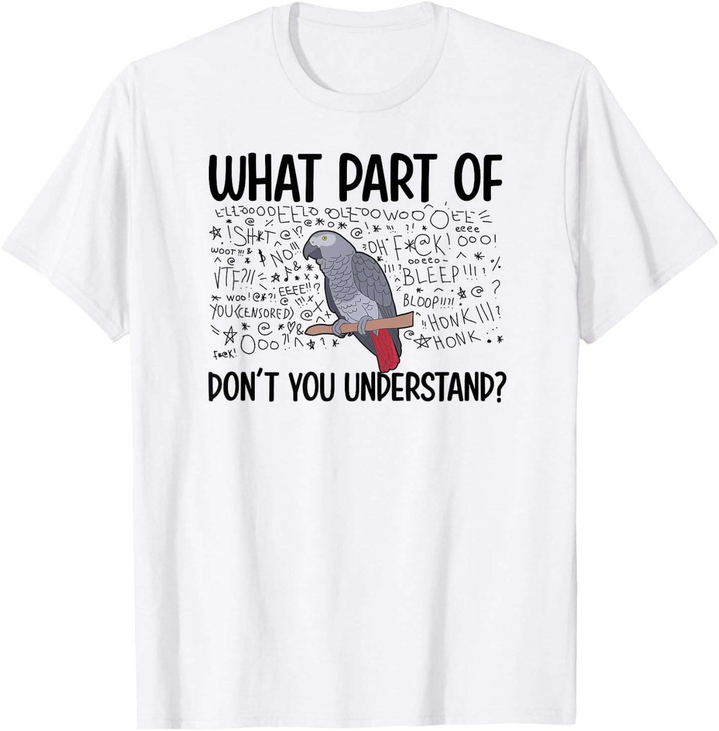 African Grey Parrot Owner Funny African Grey Dad T-Shirt - T-Shirt | White