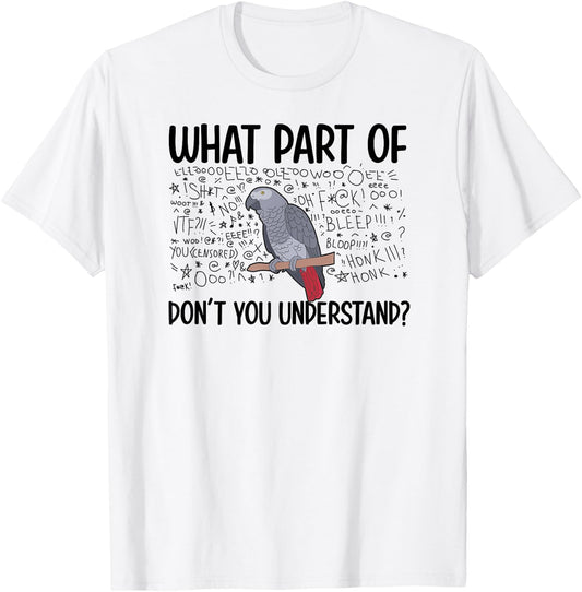 African Grey Parrot Owner Funny African Grey Dad T-Shirt - T-Shirt | White