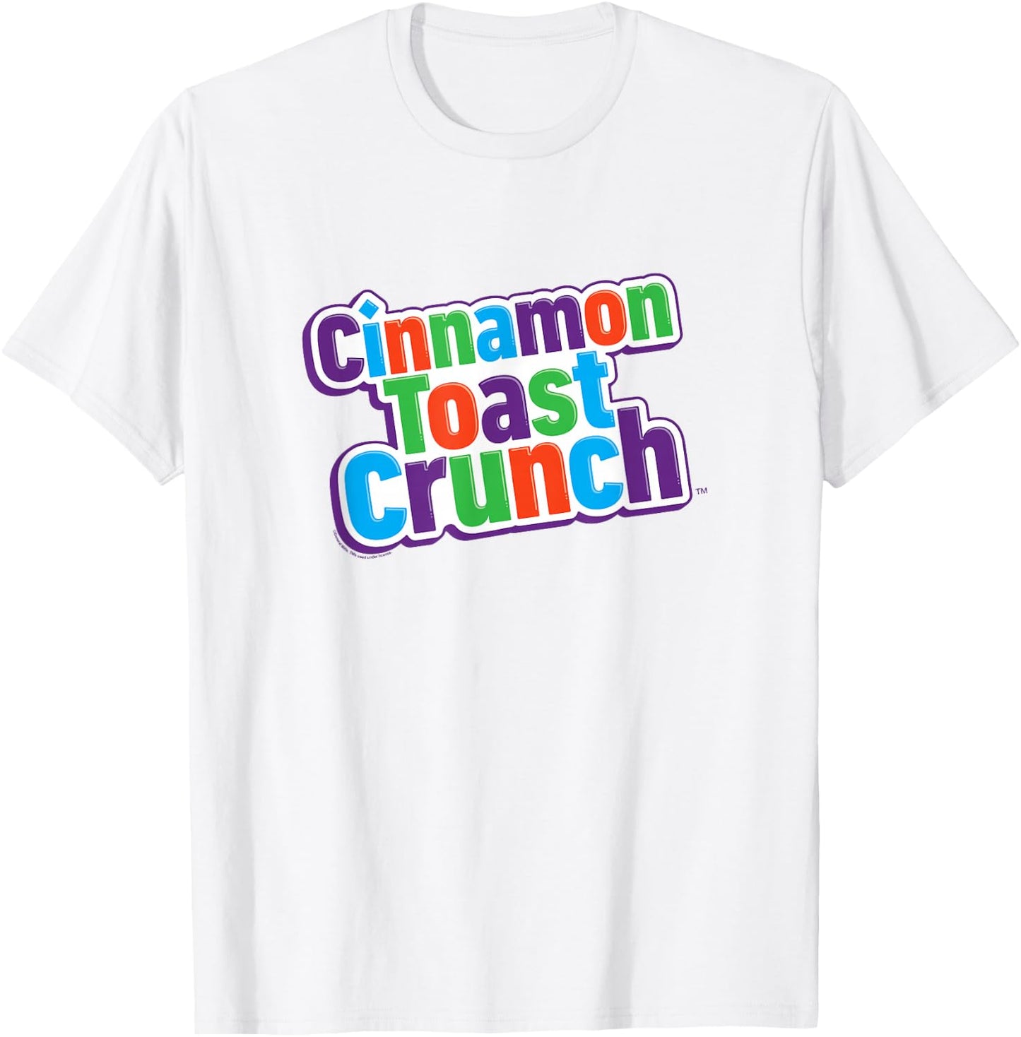 Cinnamon Toast Crunch Cereal Multi Color Classic Logo T-Shirt - T-Shirt | White