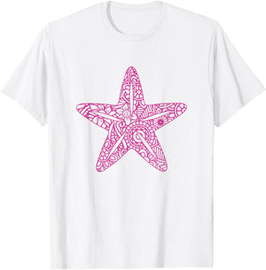 Mandala Starfish Flower Ocean Sea Summer Cute Floral Beach T-Shirt - T-Shirt | White