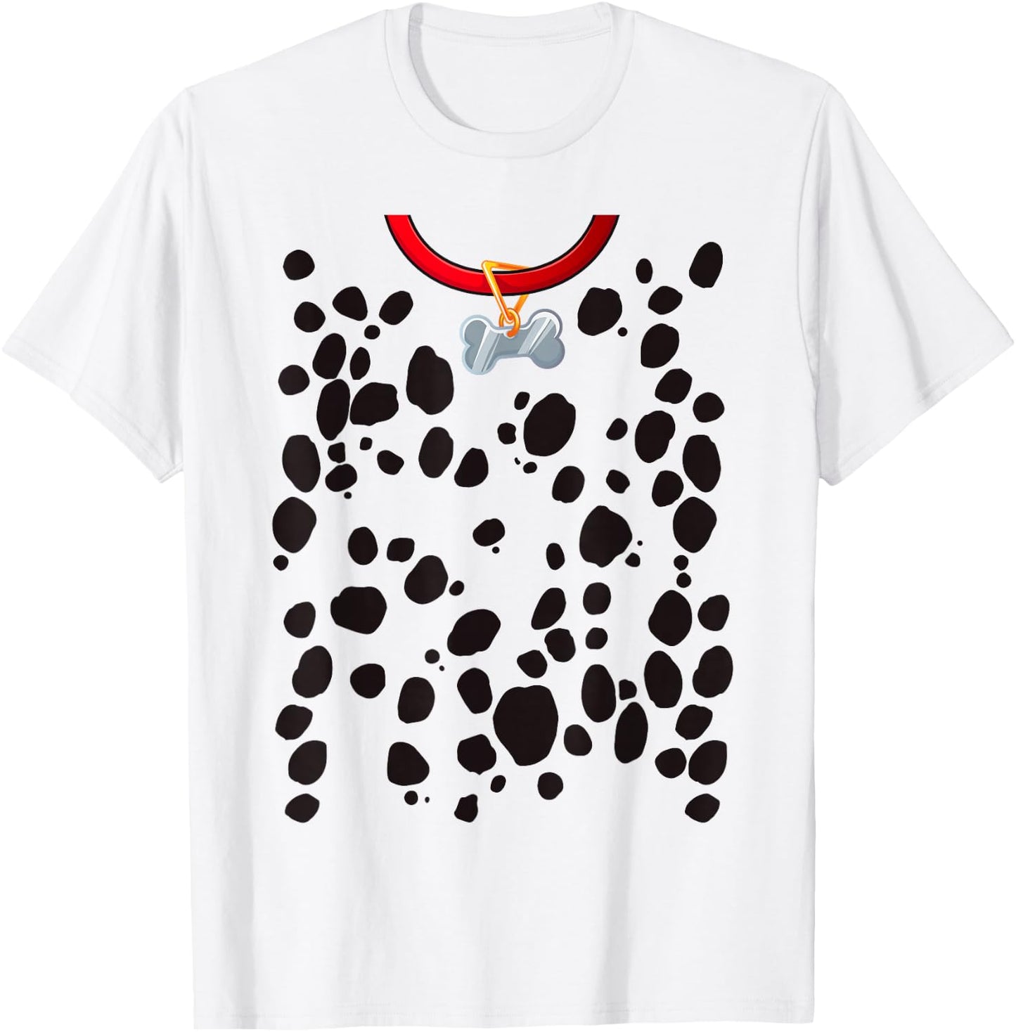 Dalmatian Dog Costume Dalmatian Costume Polka Dot Halloween , White T-Shirt - T-Shirt | White