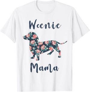 Dachshund Mom Shirt Women Weenie Mama Weiner-Dog Mother Day T-Shirt - T-Shirt | White