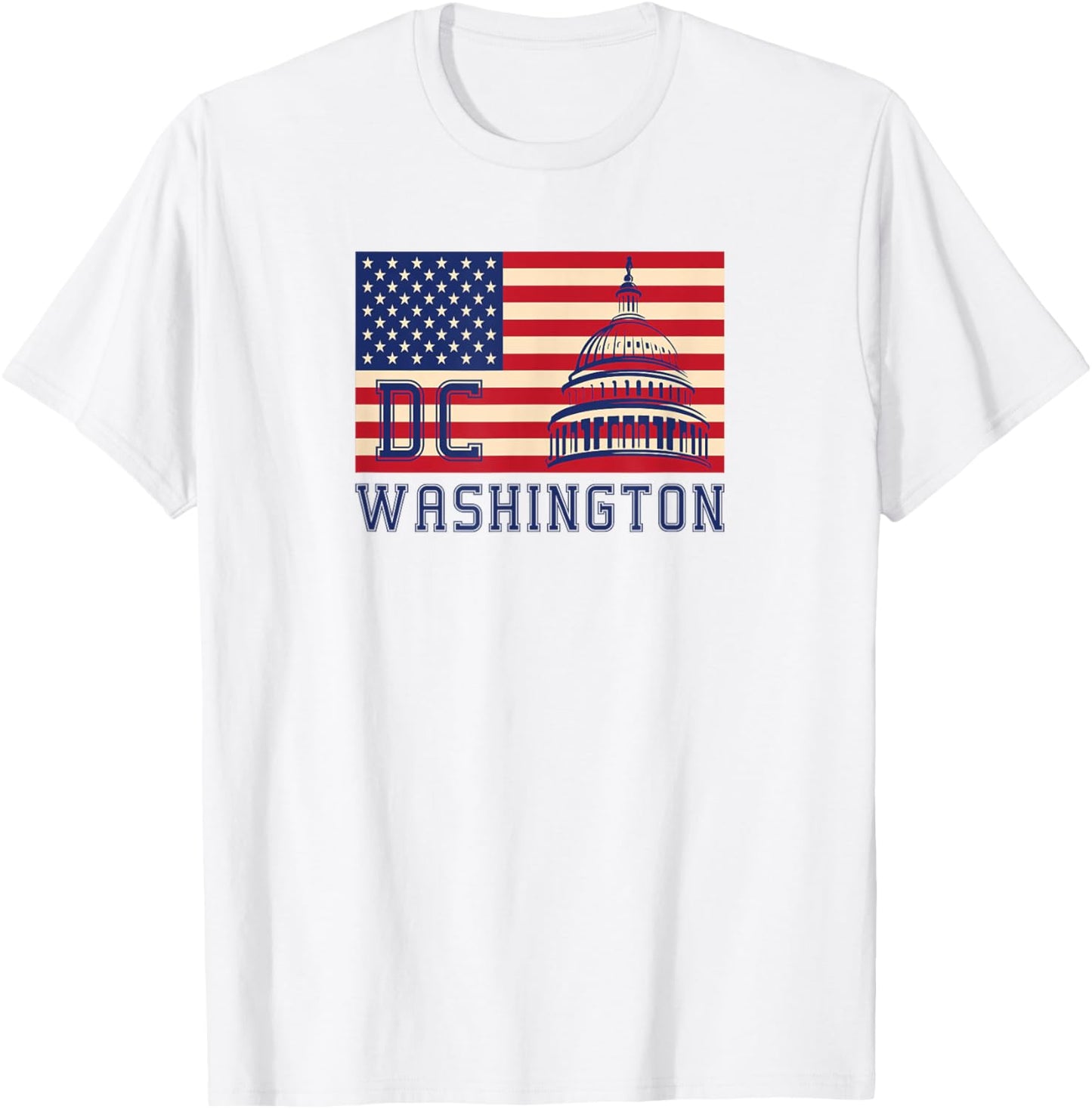 Washington DC Flag of the United States T-Shirt - T-Shirt | White