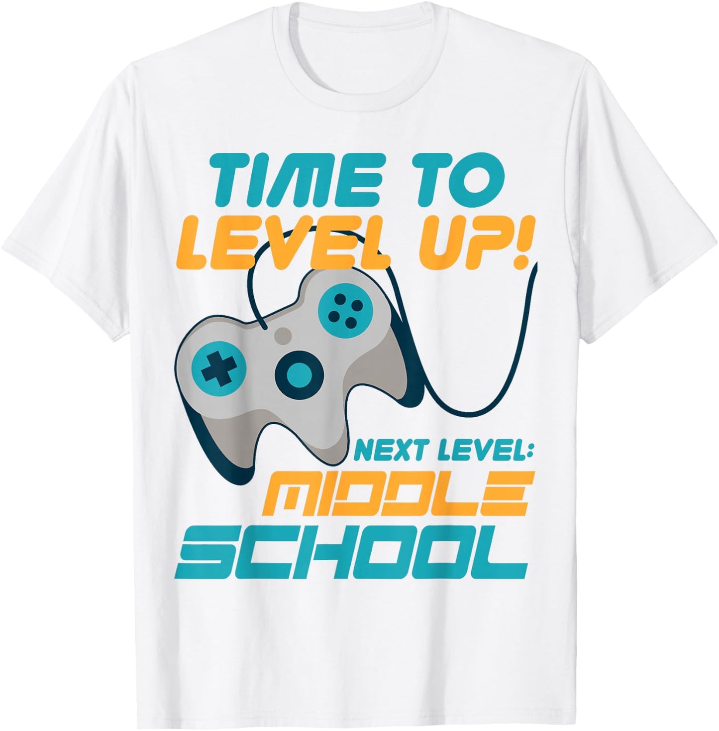 Time to Level Up Middle School 5th Grade Graduation Student T-Shirt - T-Shirt | White