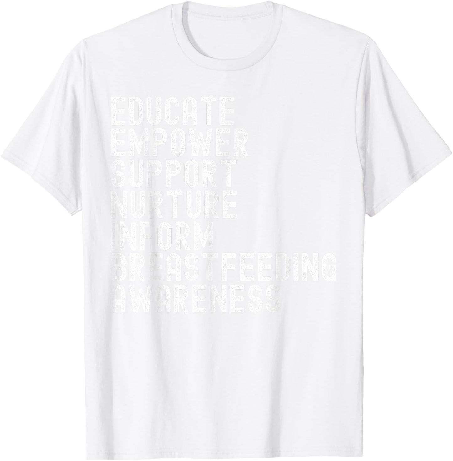 World Breastfeeding Week Awareness Breast Milk Lactation Mom T-Shirt - T-Shirt | White