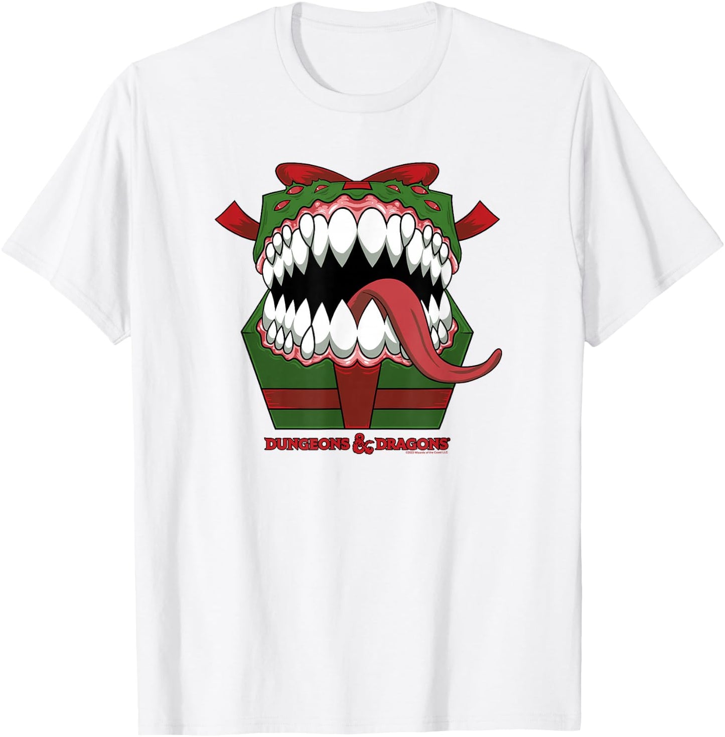 Dungeons & Dragons Christmas Gift Mimic Poster T-Shirt - T-Shirt | White