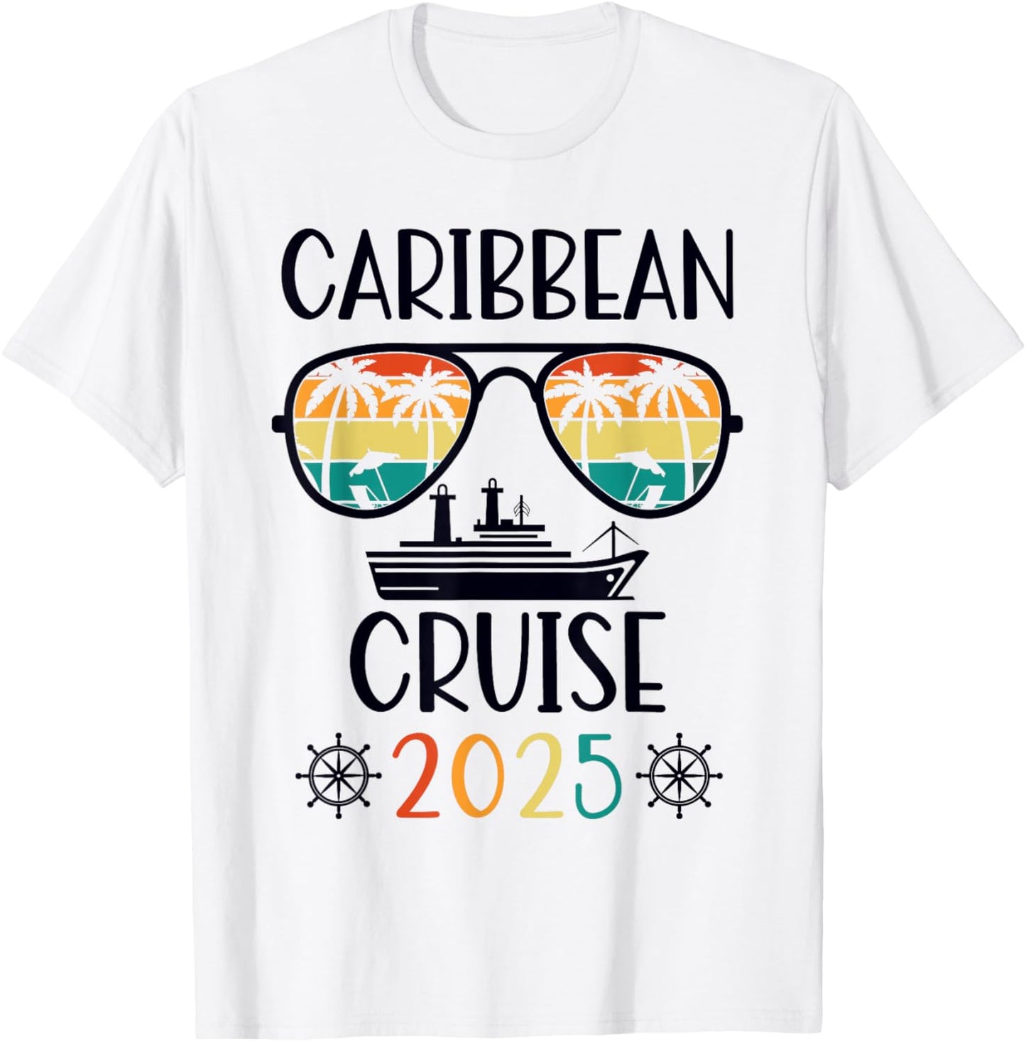 Caribbean Cruise 2025 Vacation Trip Matching Family Group T-Shirt - T-Shirt | White