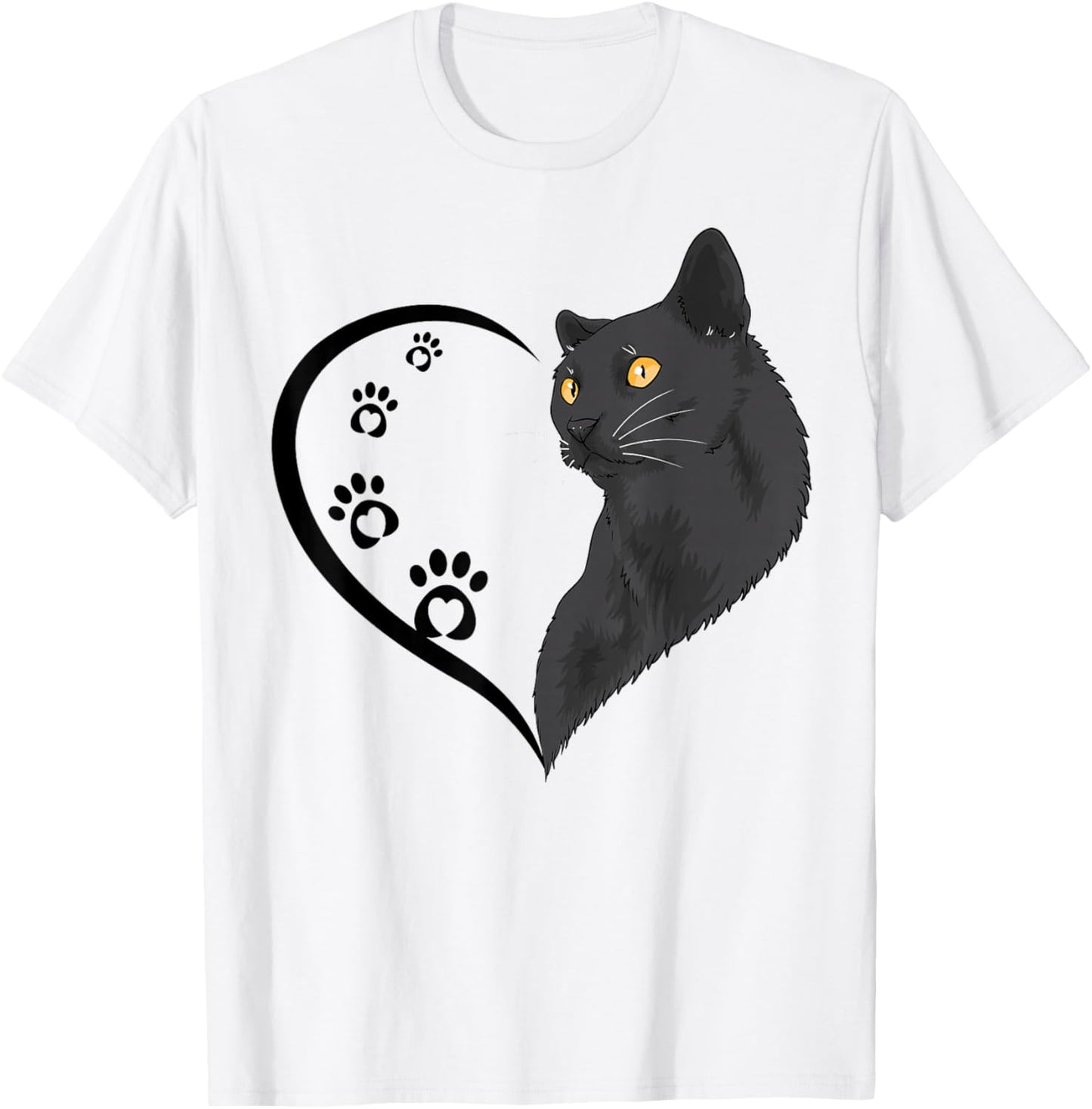 Cat Shirt Cat Shirts Girls Kids Cute Heart Cat Mom T-Shirt - T-Shirt | White