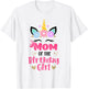 Mom of The Birthday Girl Family Matching Unicorn Birthday T-Shirt - T-Shirt | White