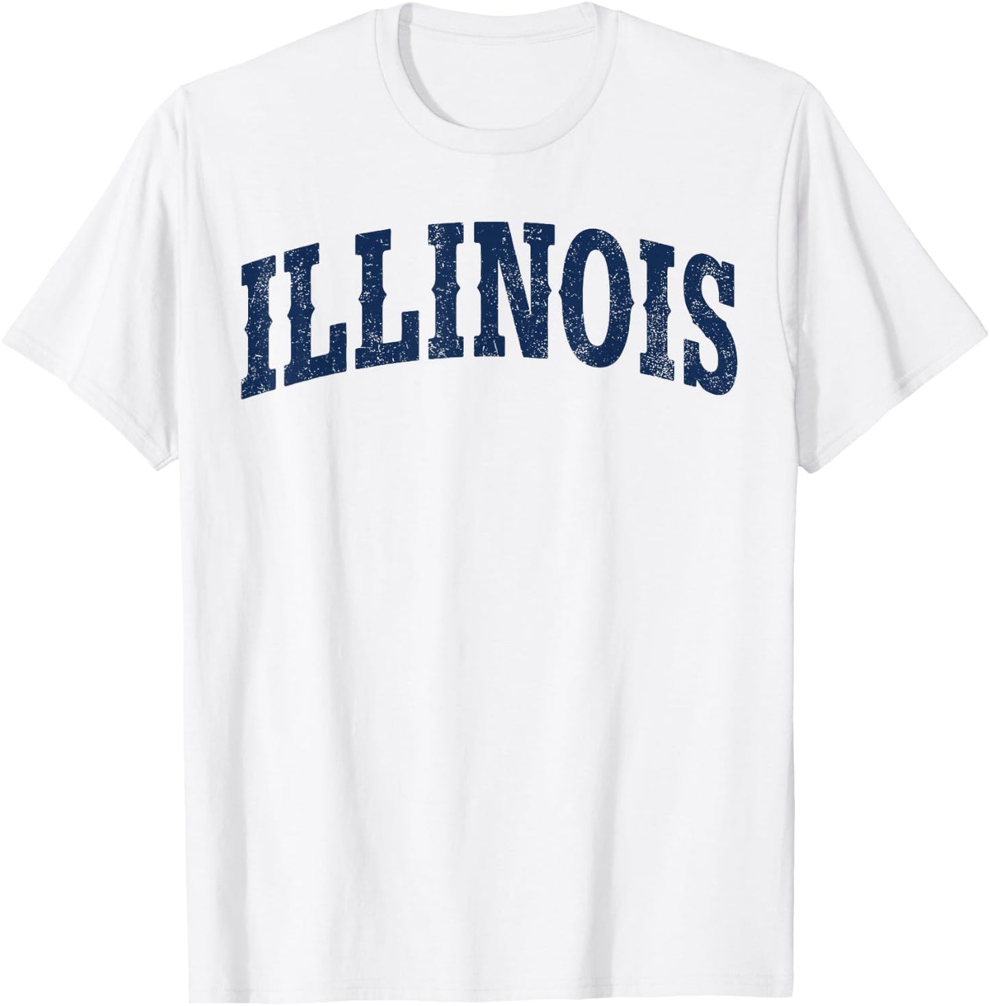 Retro Illinois Vintage Illinois Orange Blue Throwback IL T-Shirt - T-Shirt | White