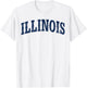 Retro Illinois Vintage Illinois Orange Blue Throwback IL T-Shirt - T-Shirt | White