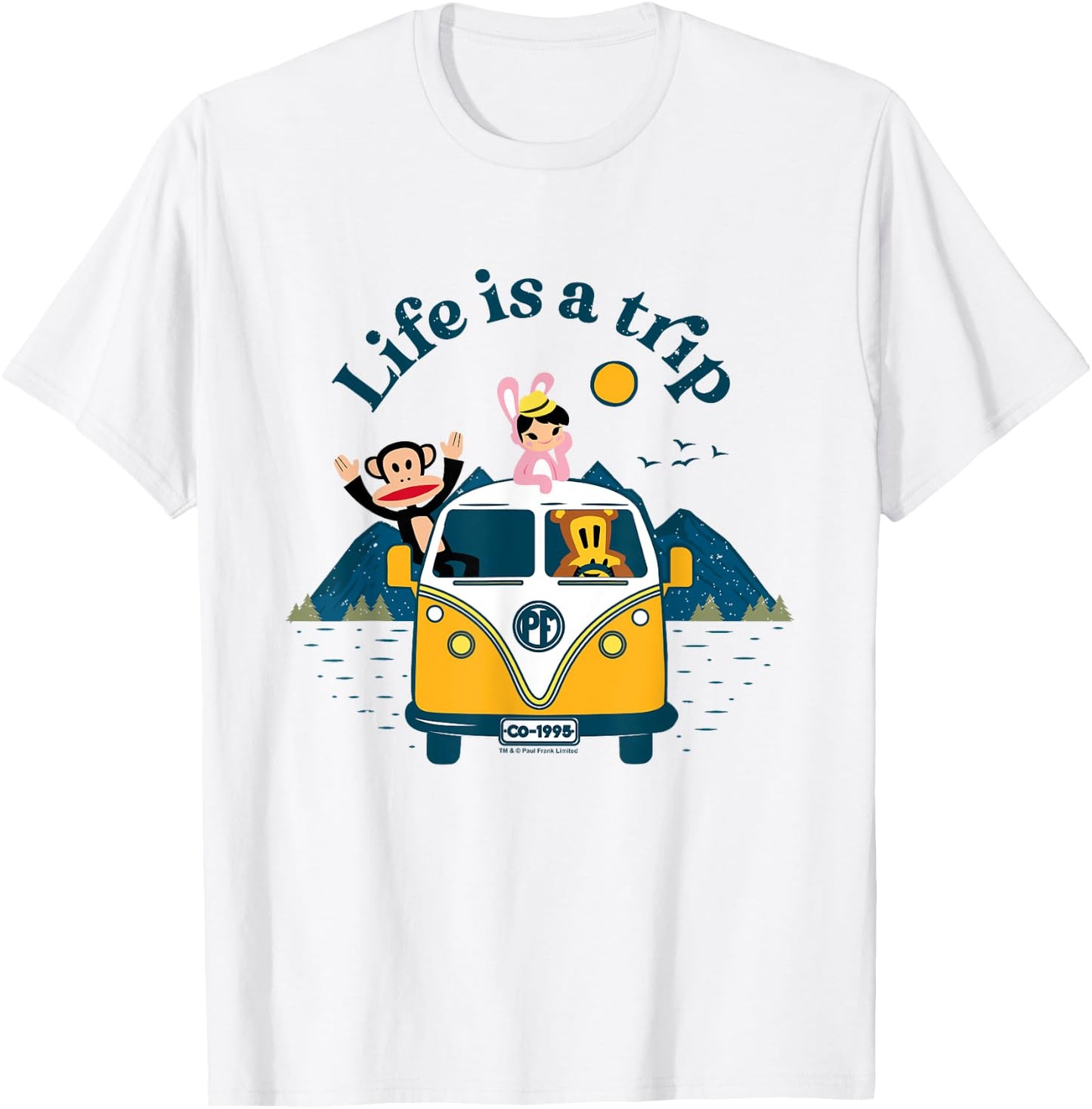 Paul Frank Julius & Co Life Is A Trip Camper T-Shirt - T-Shirt | White