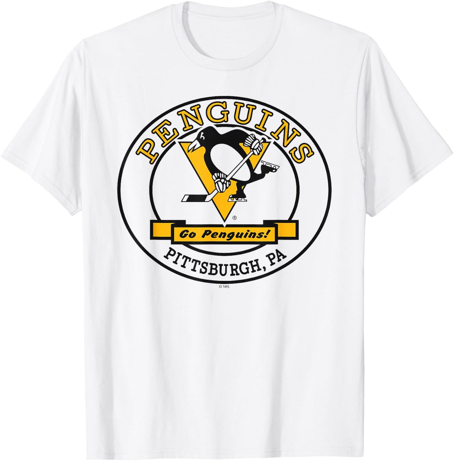 Pittsburgh Penguins Go White Officially Licensed T-Shirt - T-Shirt | White