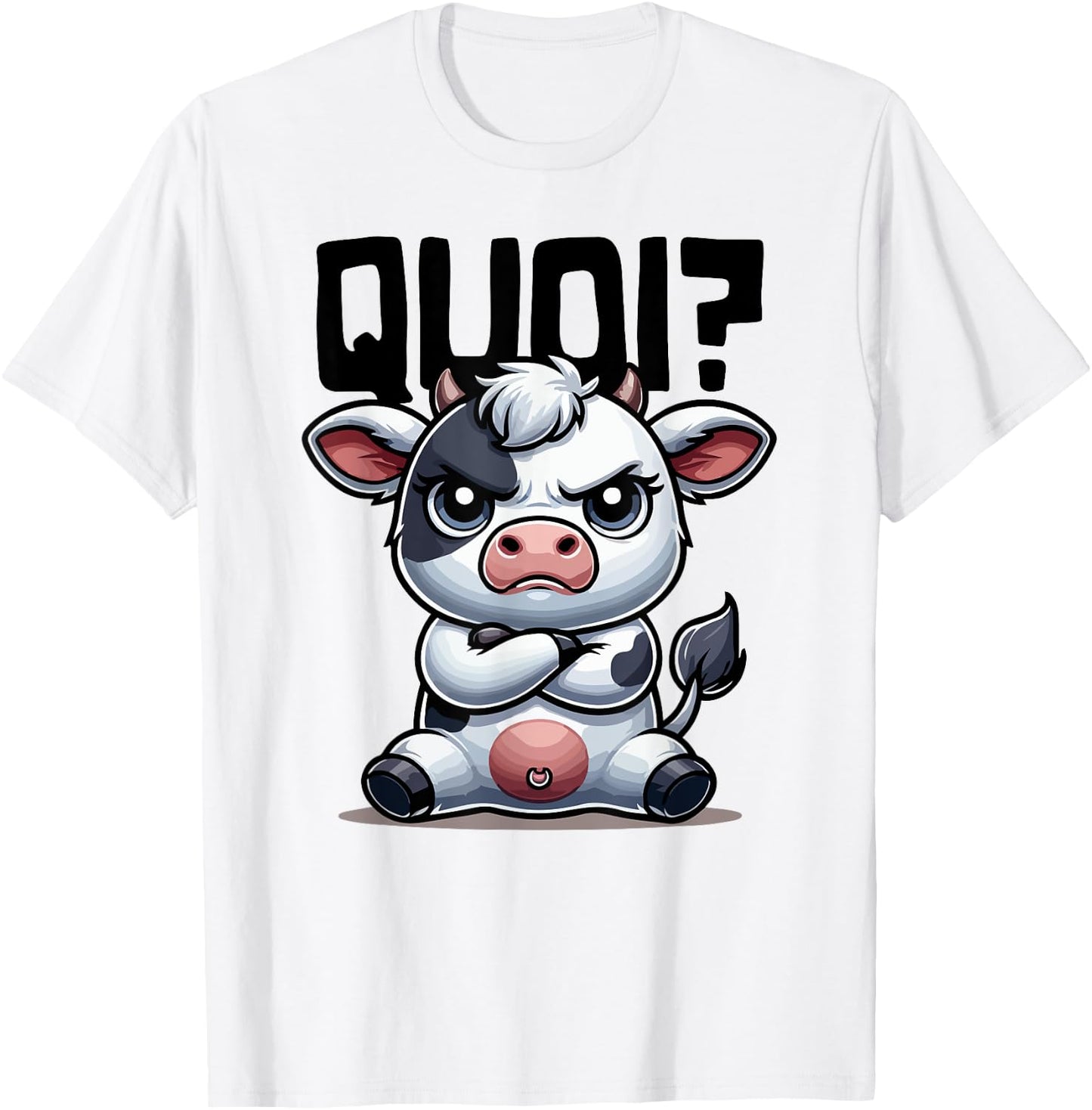 What Shirt Cow Woman Girl Boy Idea Humour Cow , white, S T-Shirt - T-Shirt | White